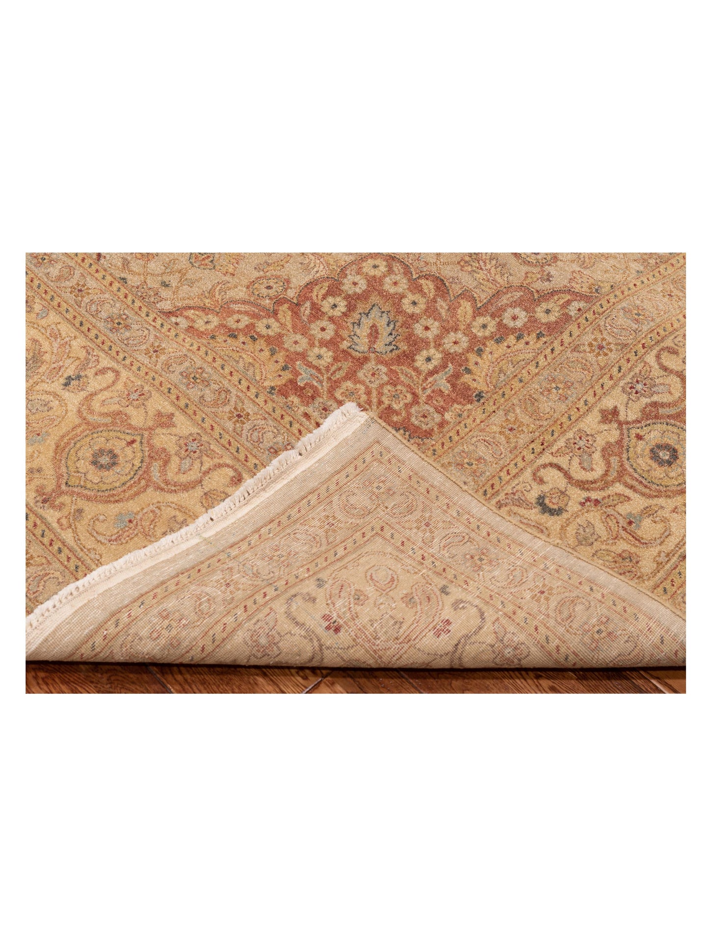 Haji Jalili 111269 Beige Gold 8.11x11.10 Hand Knotted Rug