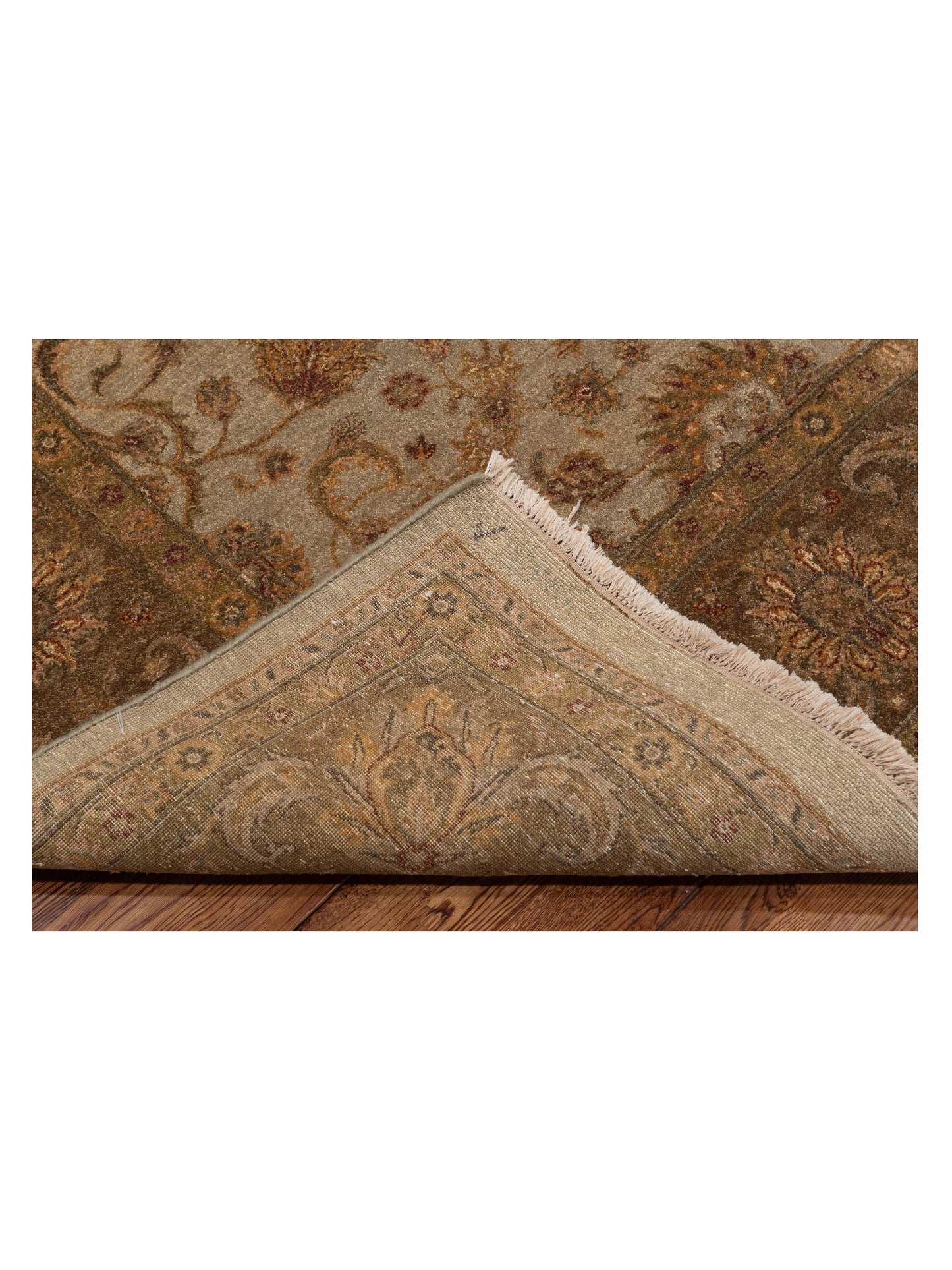 Haji Jalili 111274 Silver Brown 7.11x10.5 Hand Knotted Rug