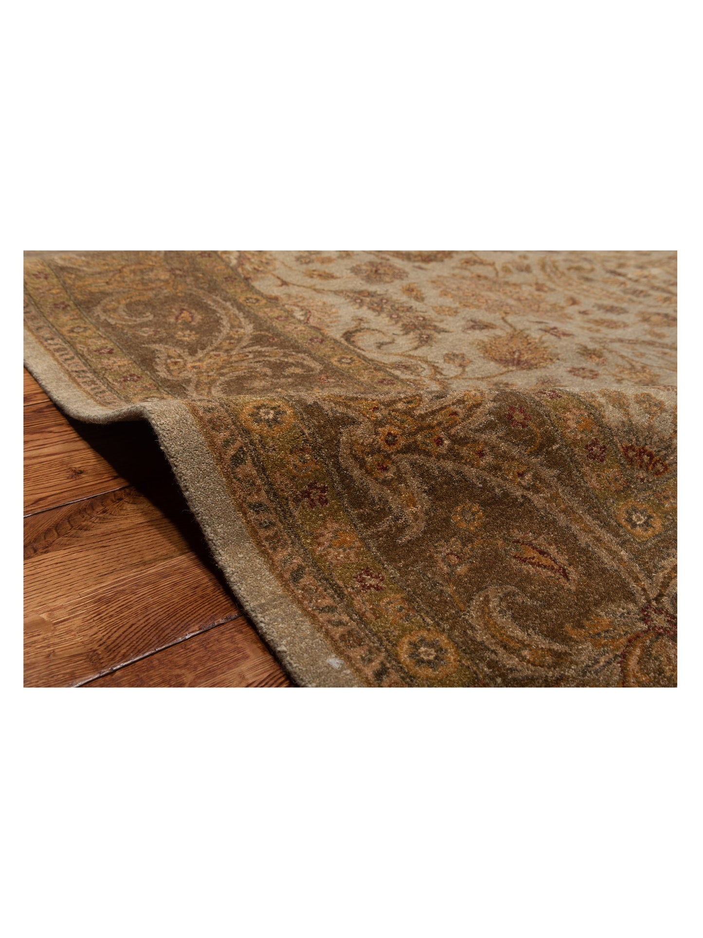 Haji Jalili 111274 Silver Brown 7.11x10.5 Hand Knotted Rug