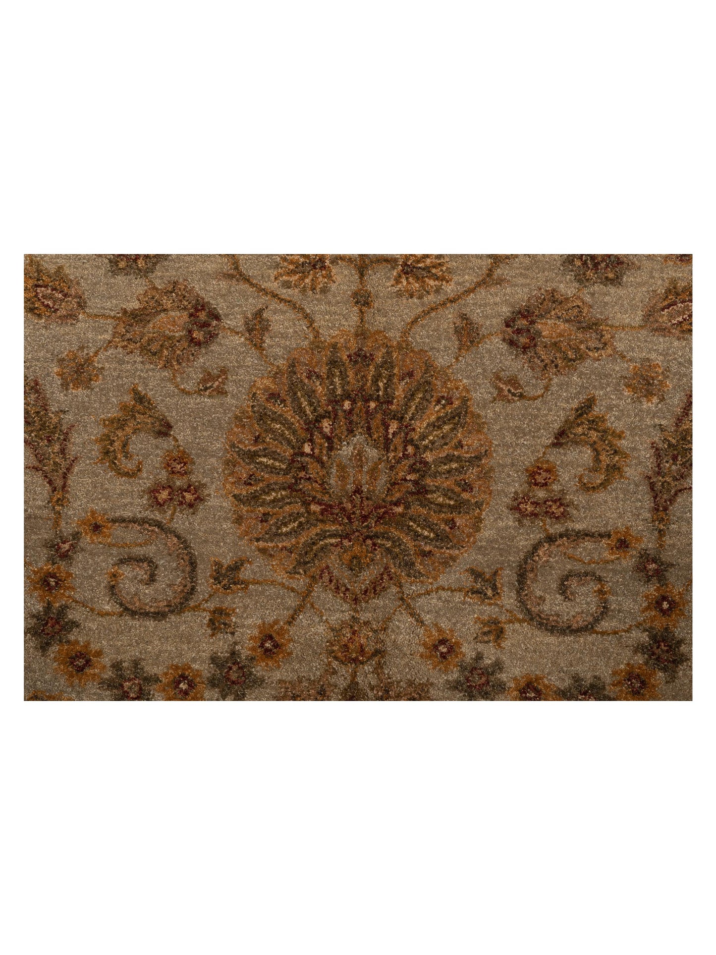 Haji Jalili 111274 Silver Brown 7.11x10.5 Hand Knotted Rug