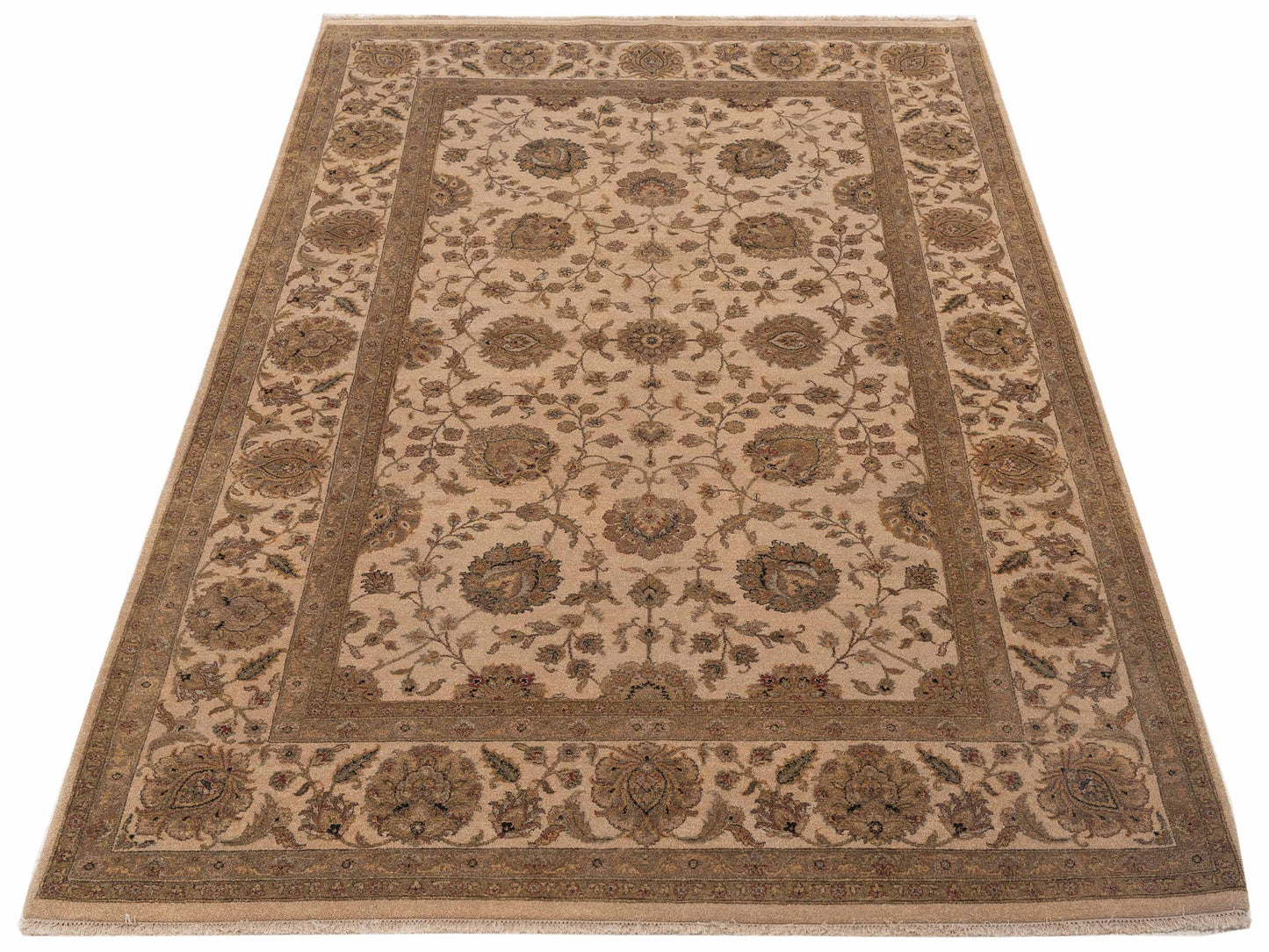 Haji Jalili 111276 Beige Beige 6.1x9.6 Hand Knotted Rug