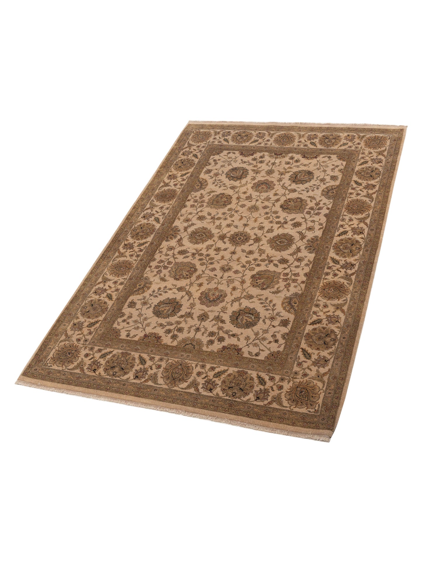 Haji Jalili 111276 Beige Beige 6.1x9.6 Hand Knotted Rug