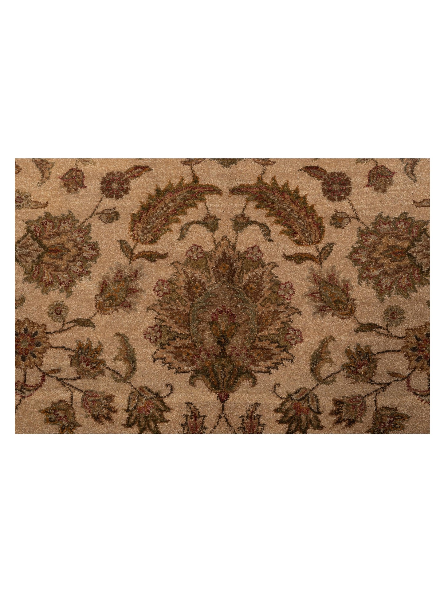 Haji Jalili 111277 Ivory Brown 6.7x9.11 Hand Knotted Rug