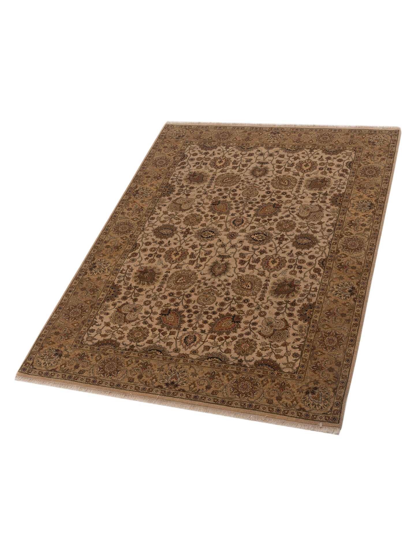 Haji Jalili 111280 Beige Gold 6.1x8.5 Hand Knotted Rug