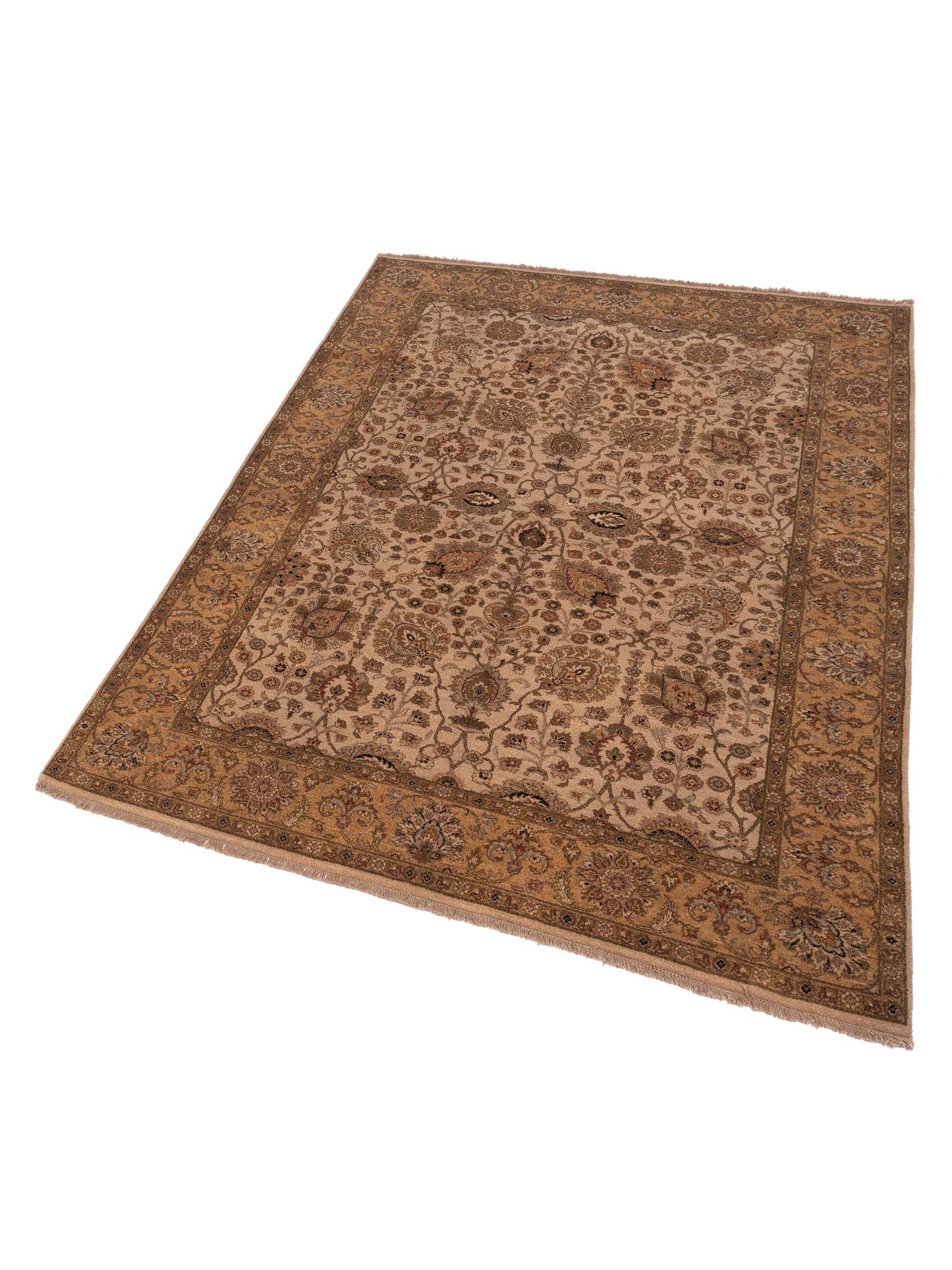 Haji Jalili 111281 Beige Gold 6.1x8.6 Hand Knotted Rug