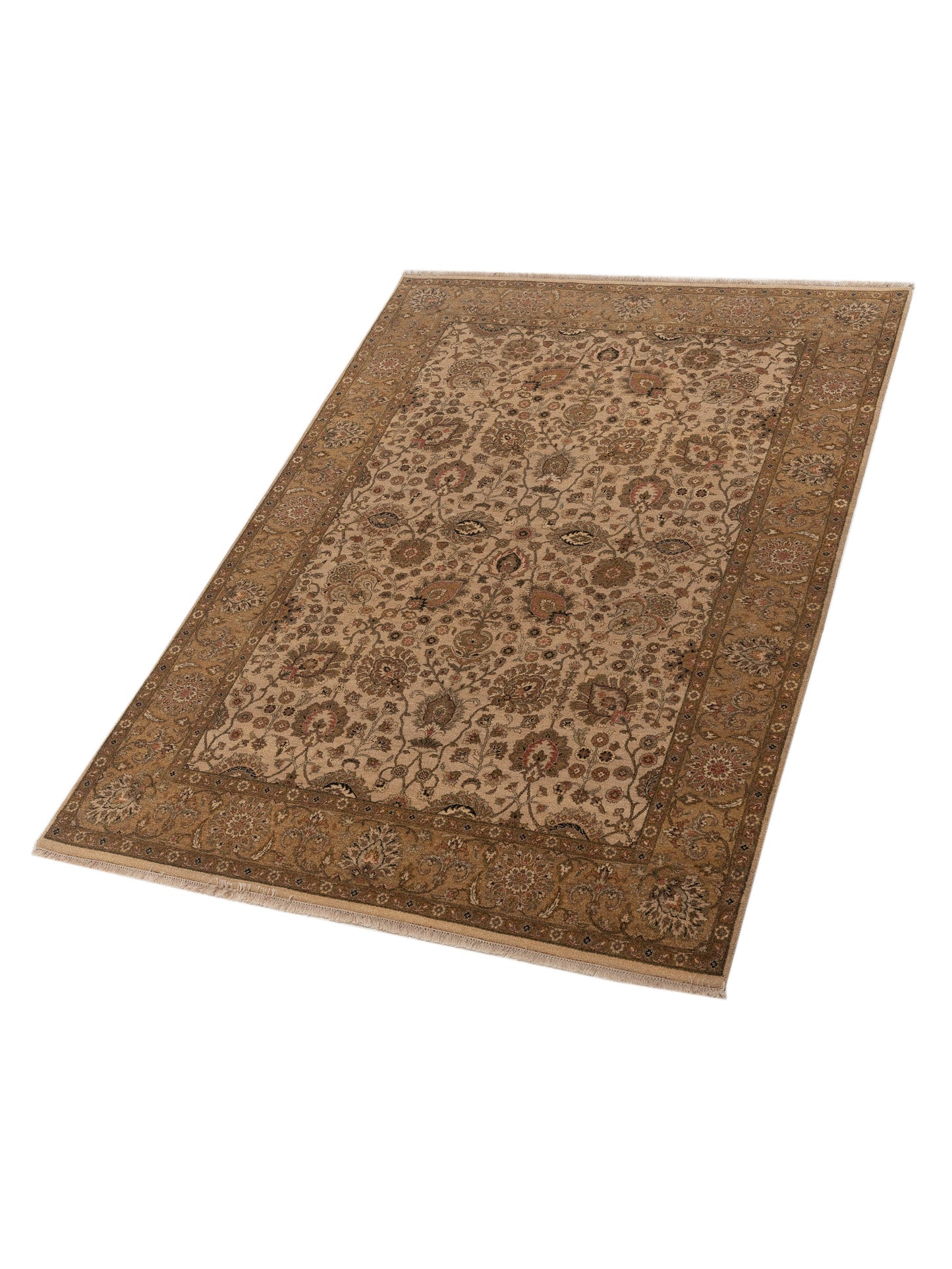 Haji Jalili 111283 Beige Gold 6x8.9 Hand Knotted Rug