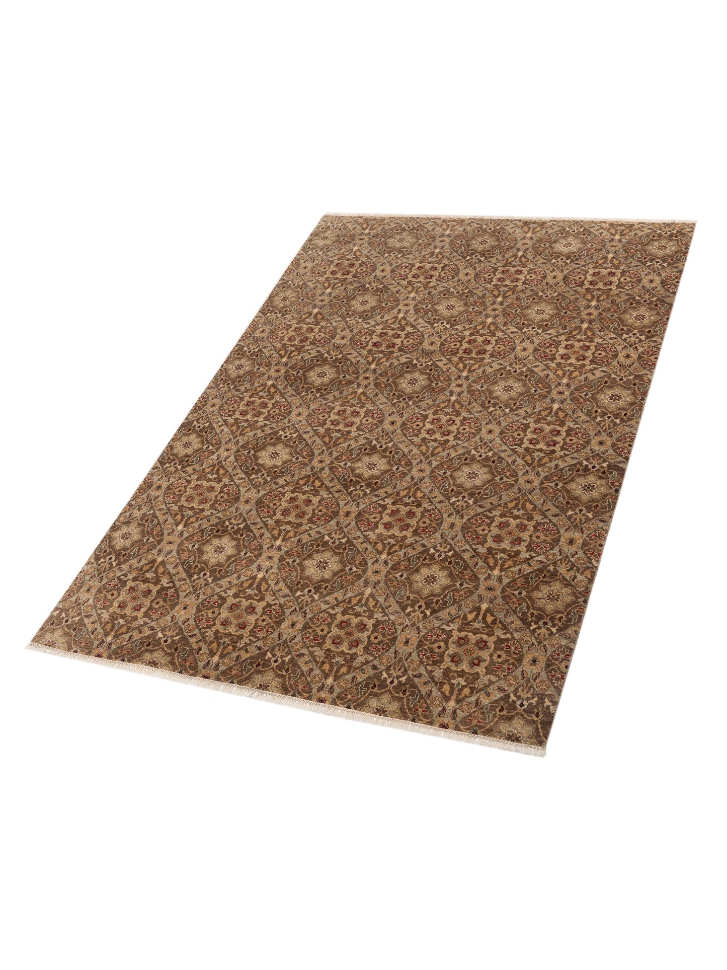 Haji Jalili 111289 Brown Brown 6x9.2 Hand Knotted Rug