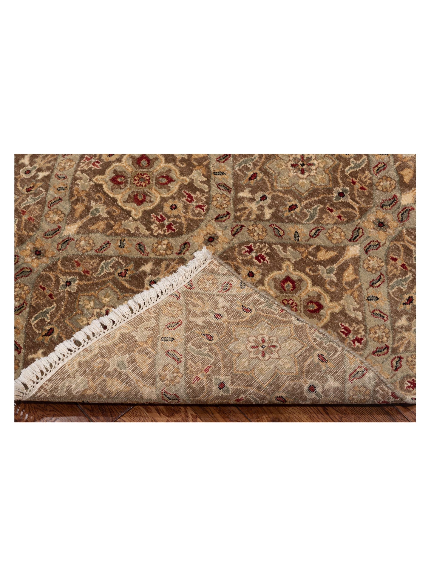 Haji Jalili 111289 Brown Brown 6x9.2 Hand Knotted Rug