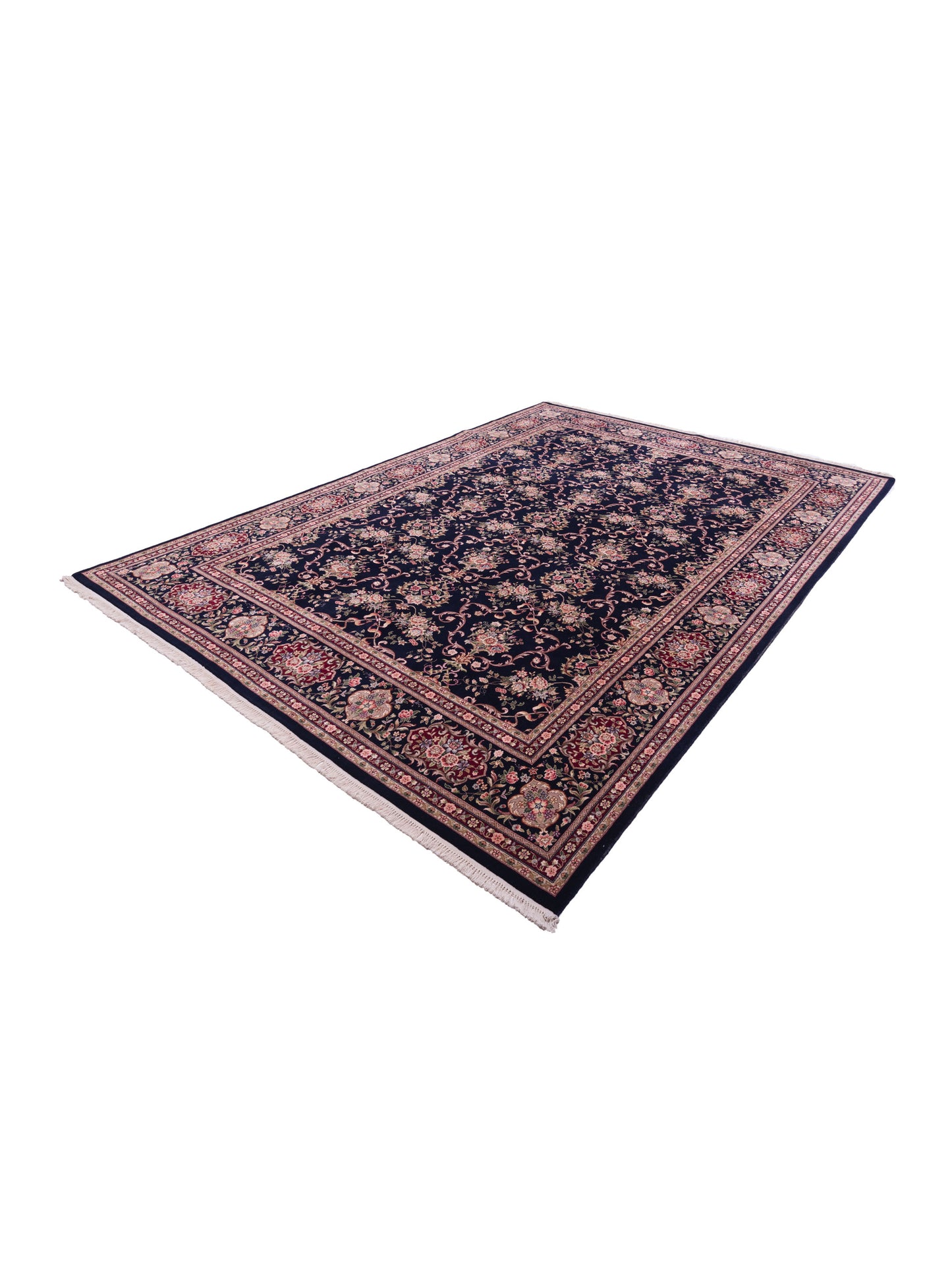 Magnolia 111325 Black Black 10.2x14.3 Hand Knotted Rug