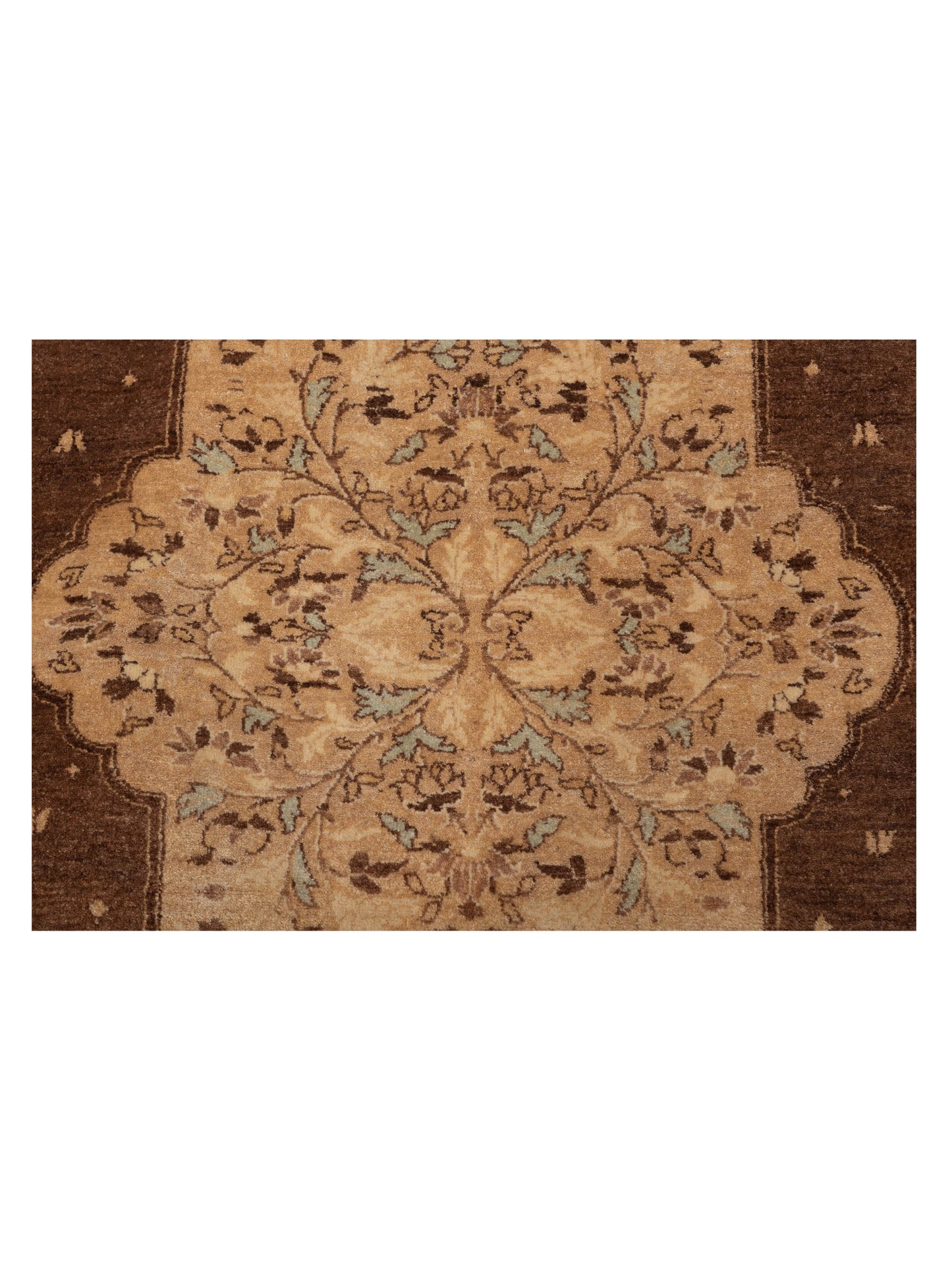 Haji Jalili 111349 Brown Sage Green 6.2x9.2 Hand Knotted Rug