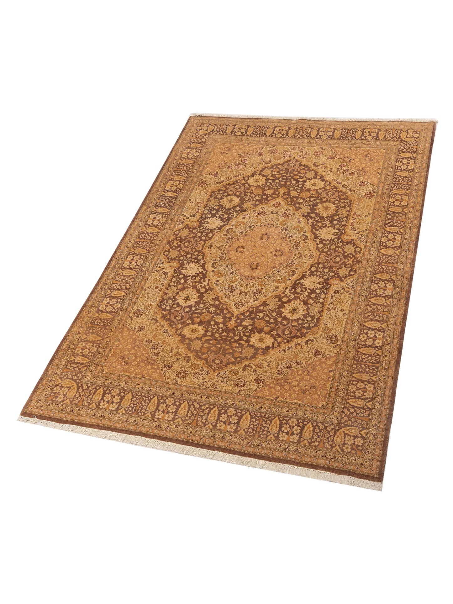 Haji Jalili 111350 Brown Brown 6.1x9.1 Hand Knotted Rug