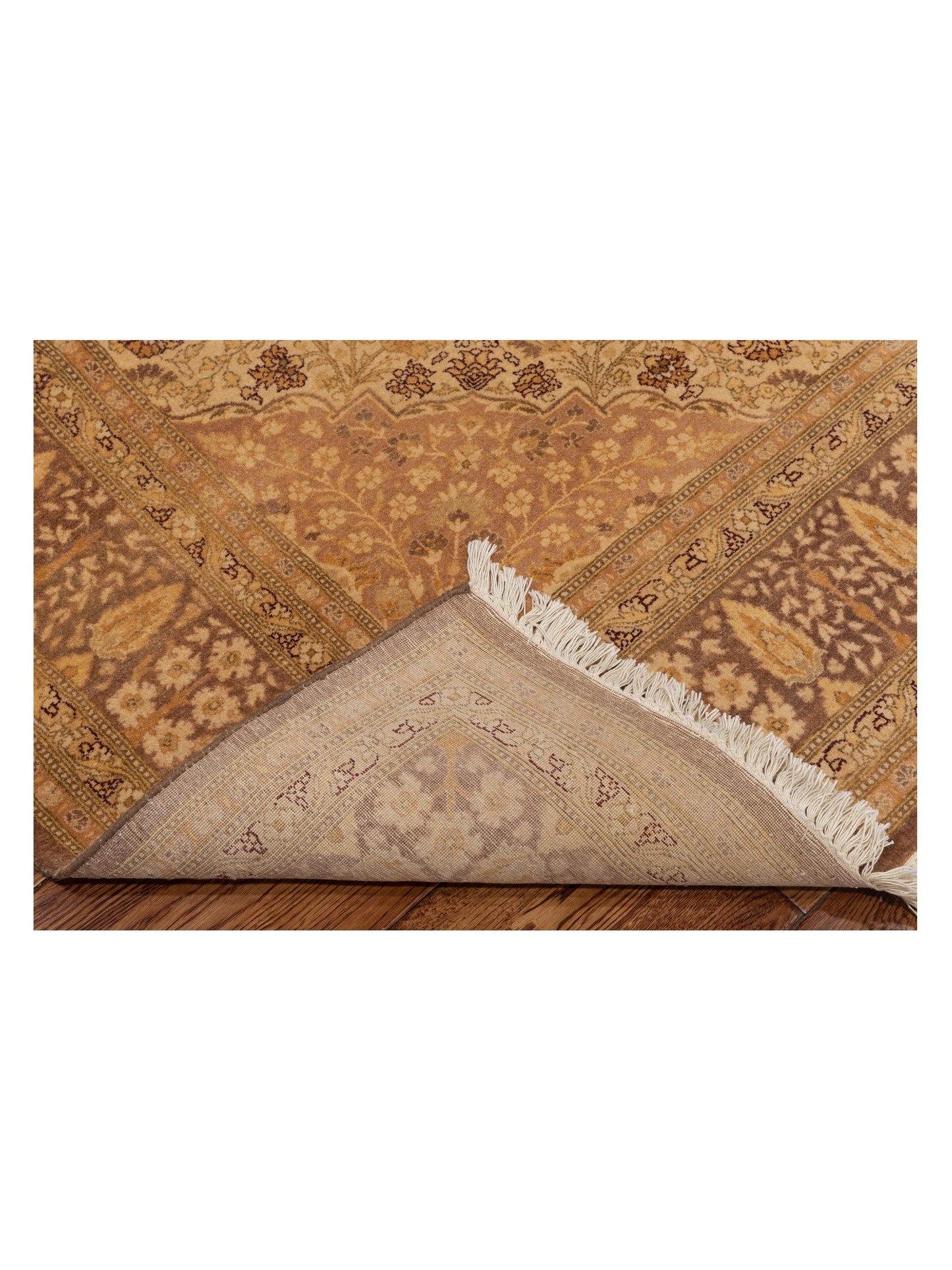 Haji Jalili 111350 Brown Brown 6.1x9.1 Hand Knotted Rug