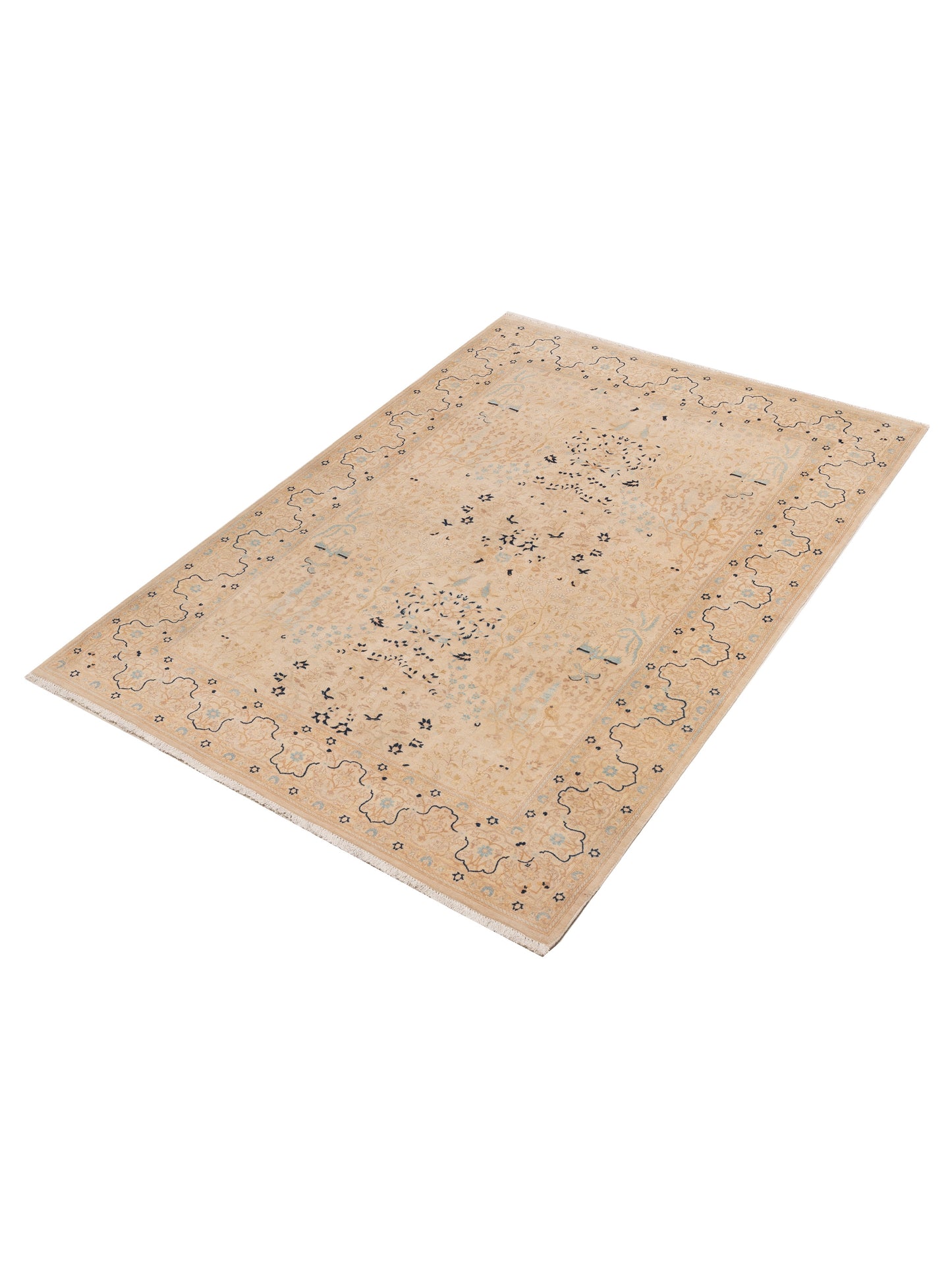 Haji Jalili 111354 Beige Beige 6.2x8.7 Hand Knotted Rug