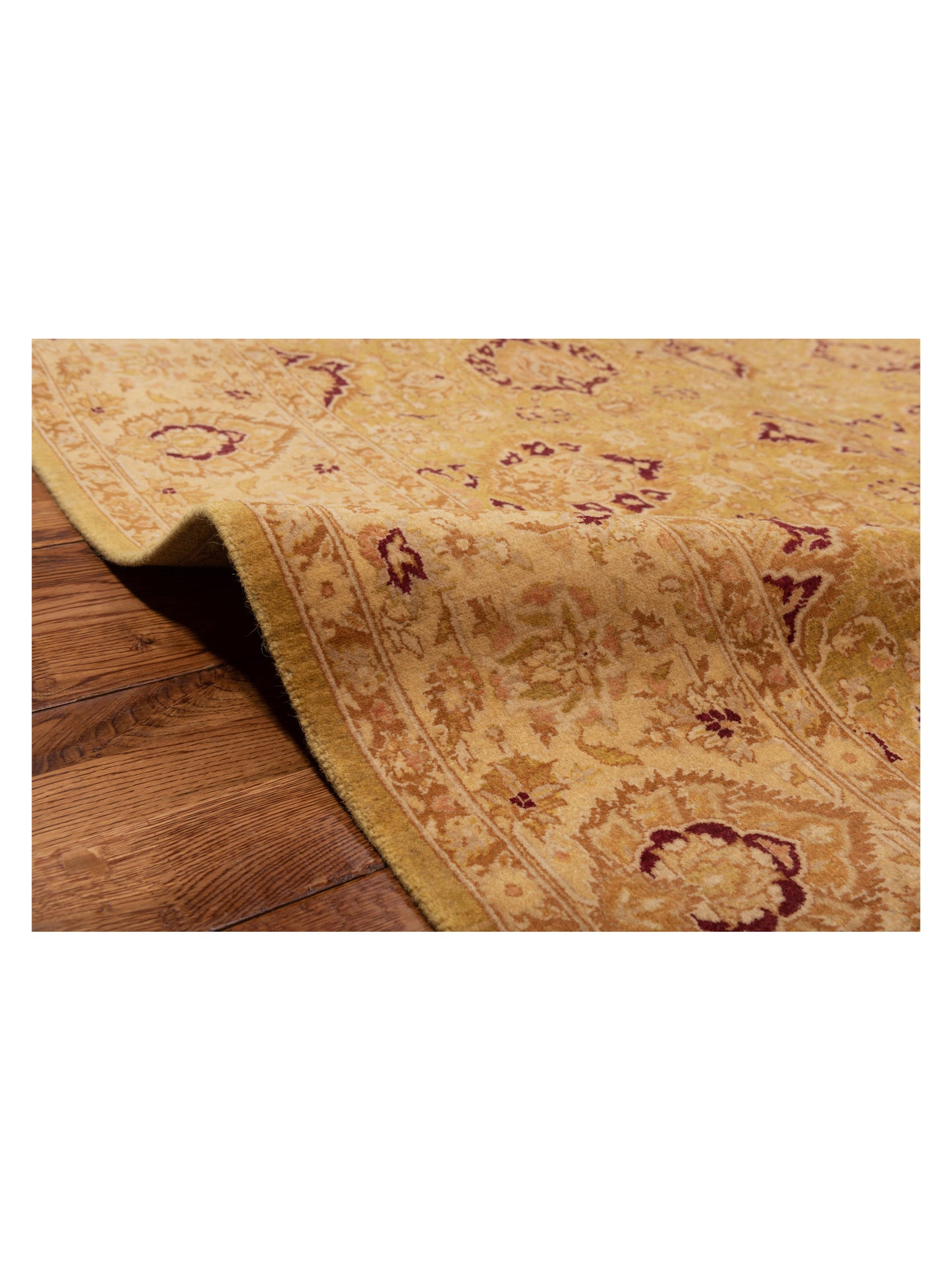 Haji Jalili 111361 Lemon Yellow Lemon Yellow 5.2x9 Hand Knotted Rug