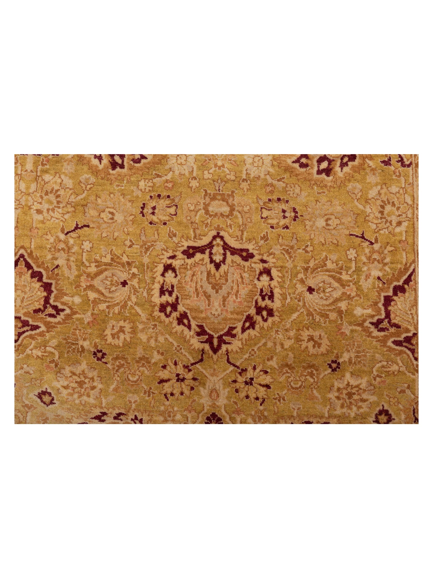 Haji Jalili 111361 Lemon Yellow Lemon Yellow 5.2x9 Hand Knotted Rug