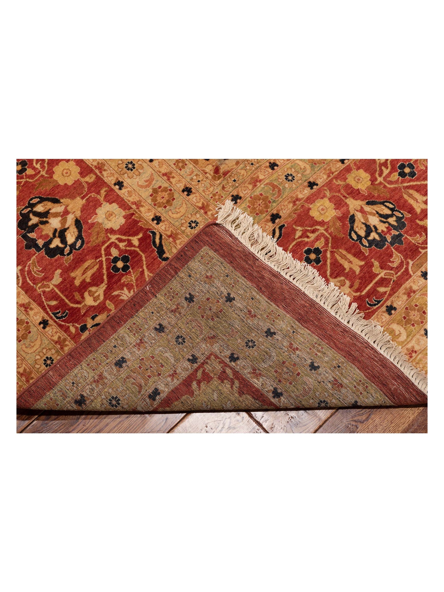 Haji Jalili 111366 Rust Gold 12.2x15.1 Hand Knotted Rug