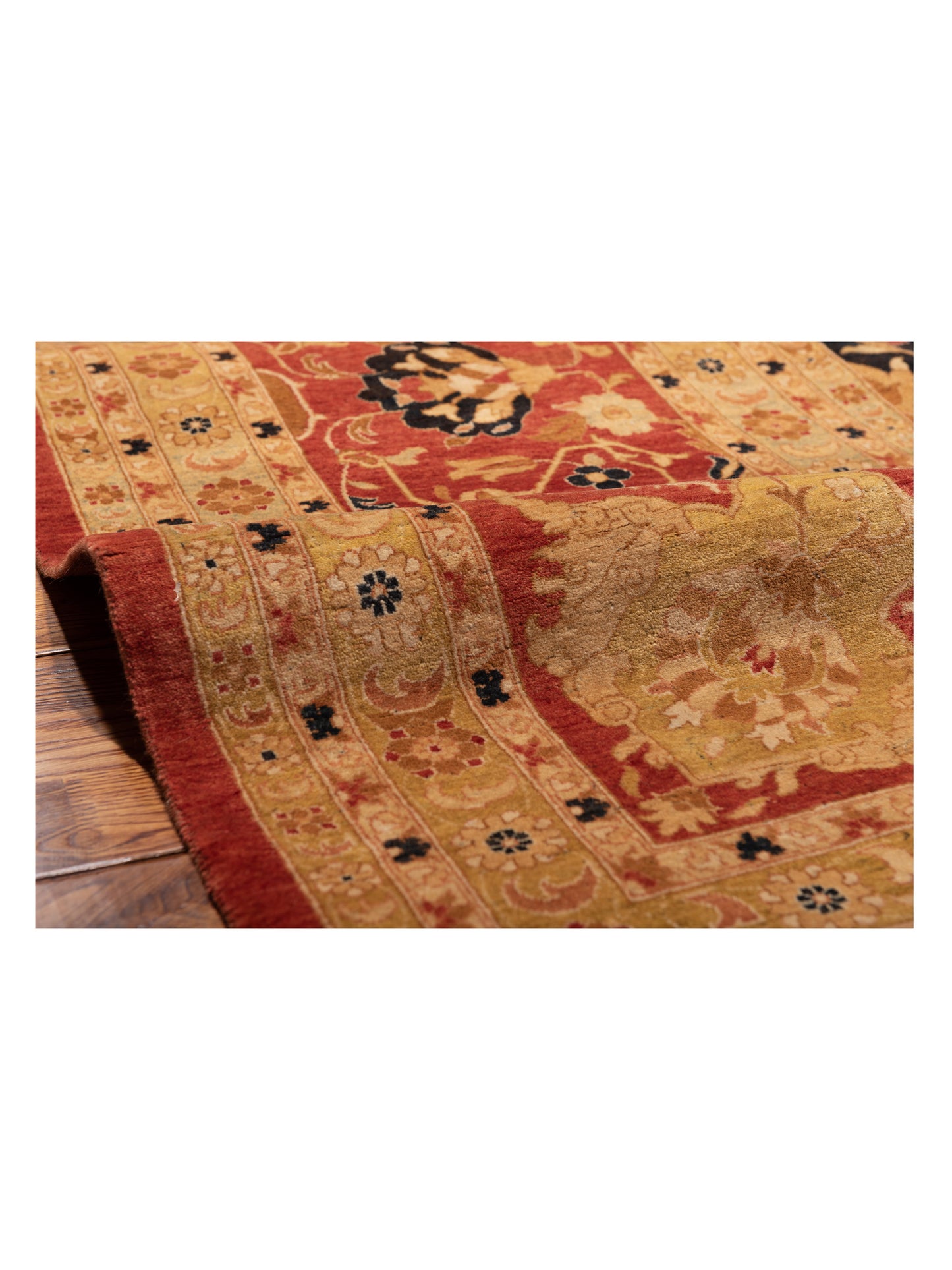 Haji Jalili 111366 Rust Gold 12.2x15.1 Hand Knotted Rug