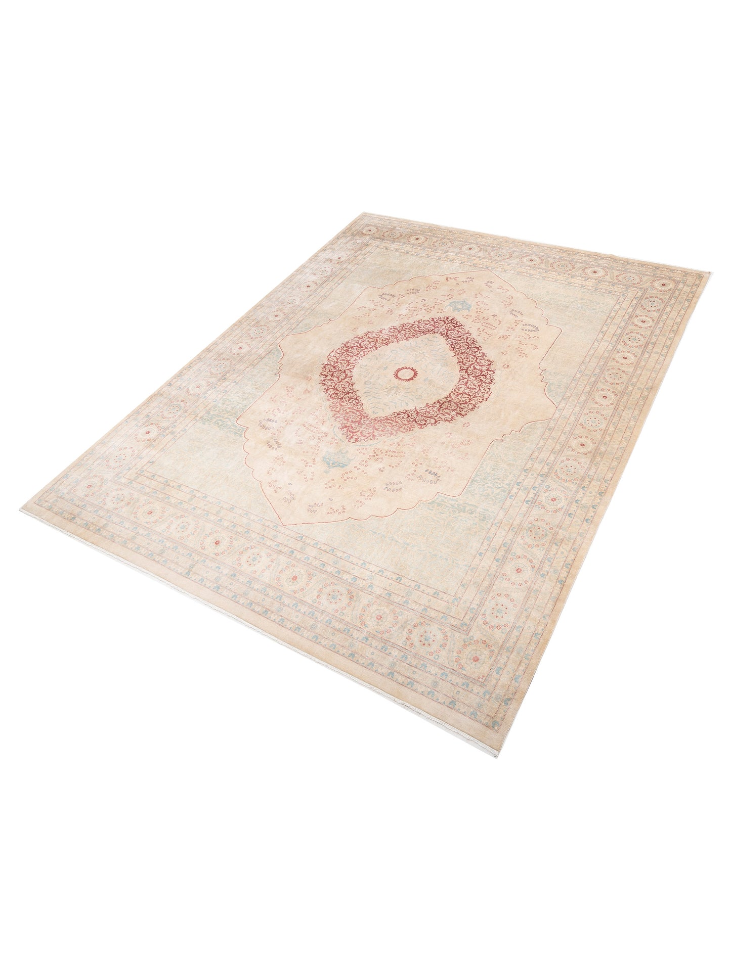 Haji Jalili 111367 Beige Beige 12.2x15.5 Hand Knotted Rug