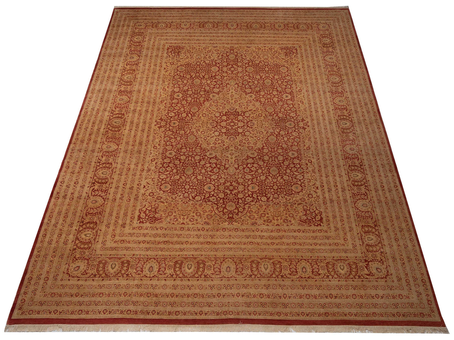 Haji Jalili 111368 Rust Cream 12x15.3 Hand Knotted Rug