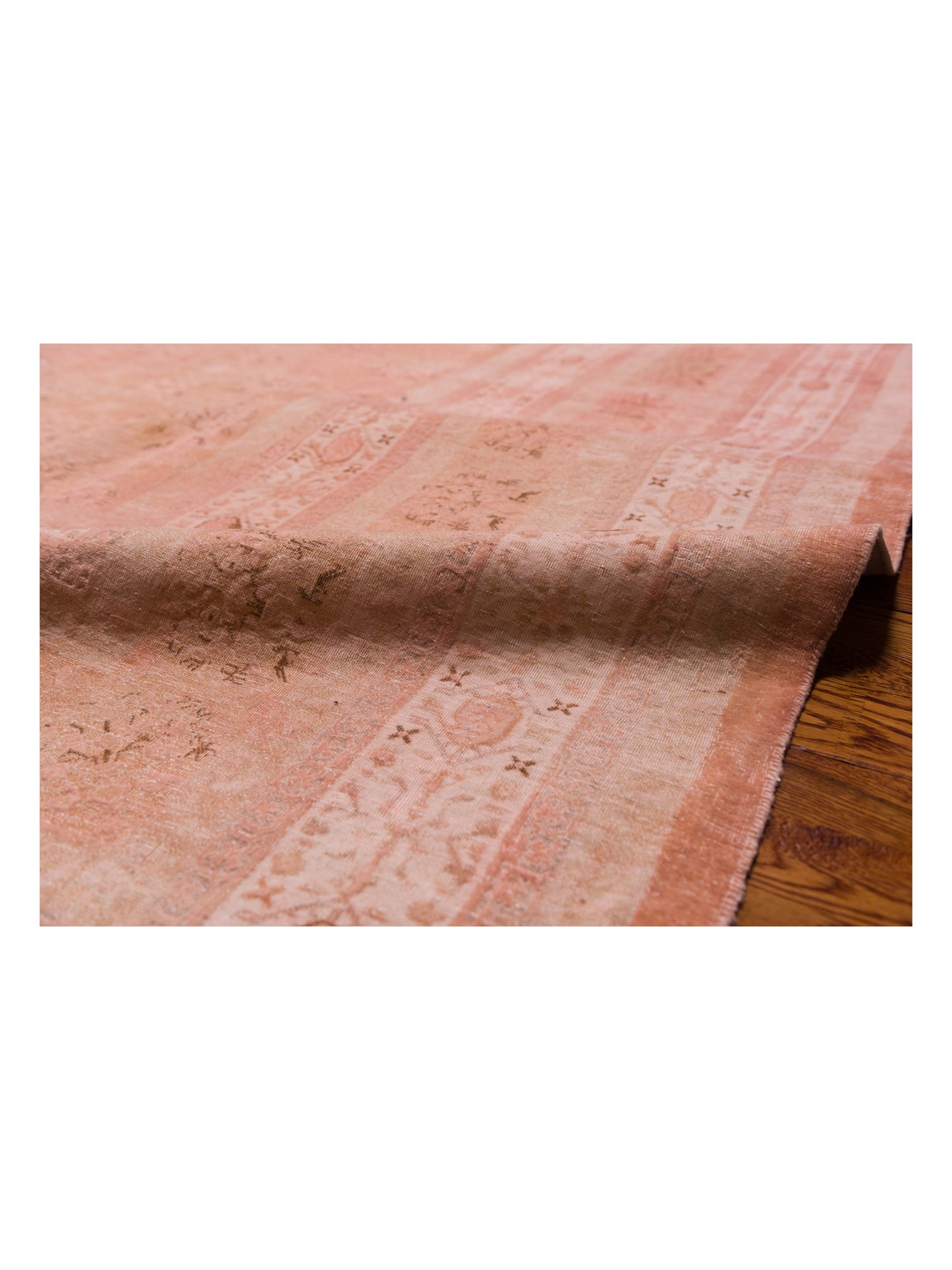 Vintage 111369 Pink 12.4x17.10 Hand Knotted Rug