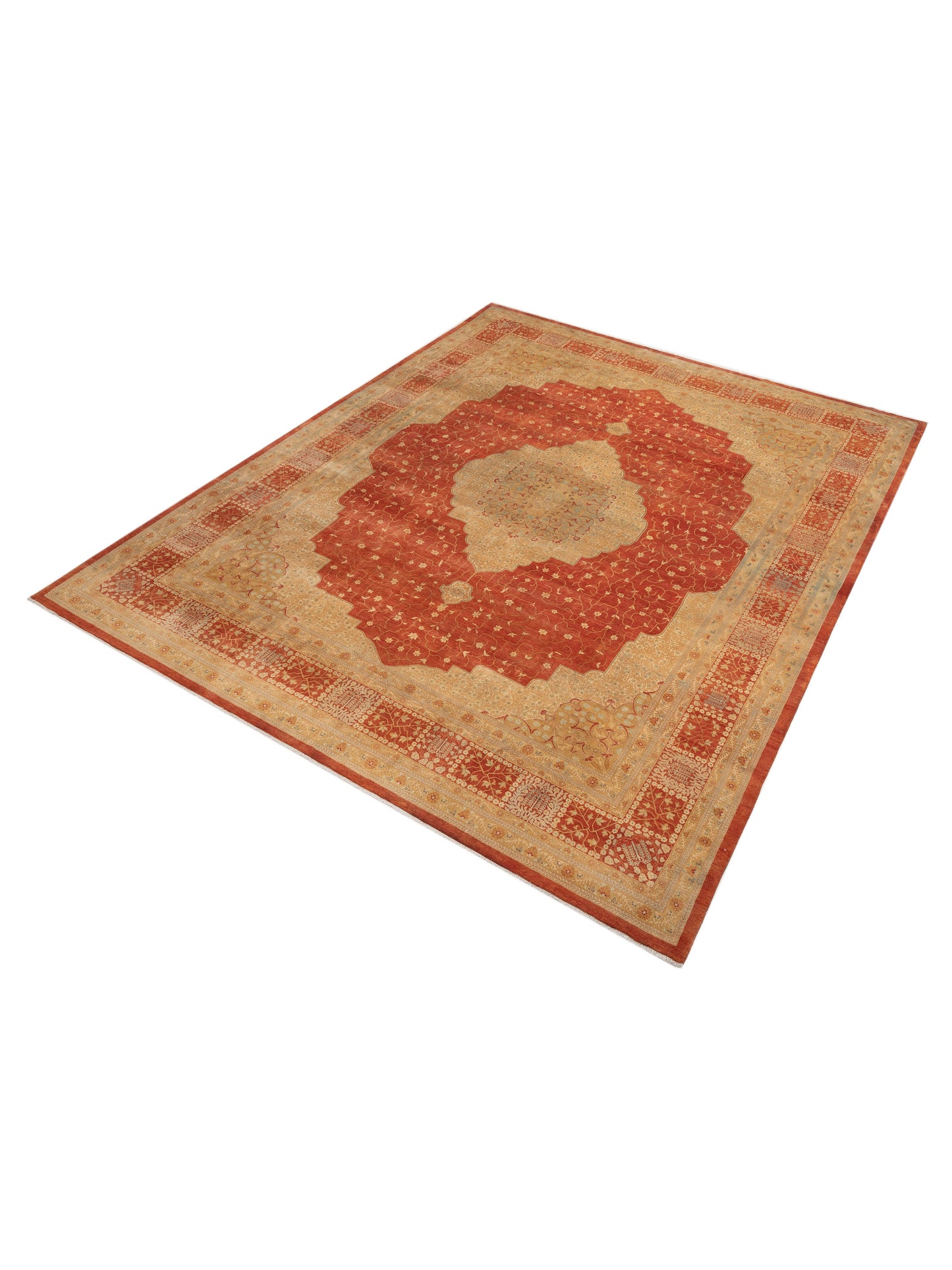 Haji Jalili 111370 Rust Gold 12.1x15.1 Hand Knotted Rug
