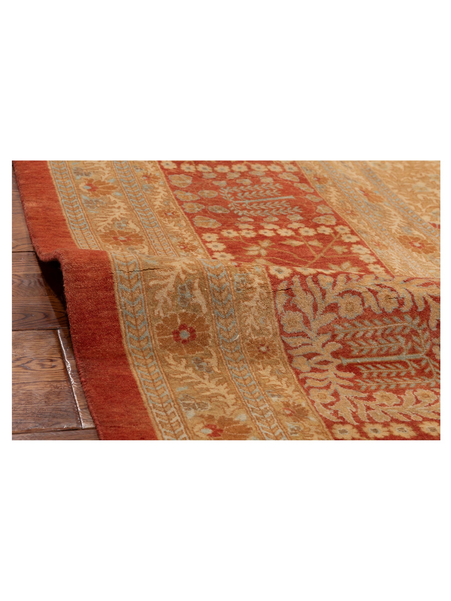 Haji Jalili 111370 Rust Gold 12.1x15.1 Hand Knotted Rug