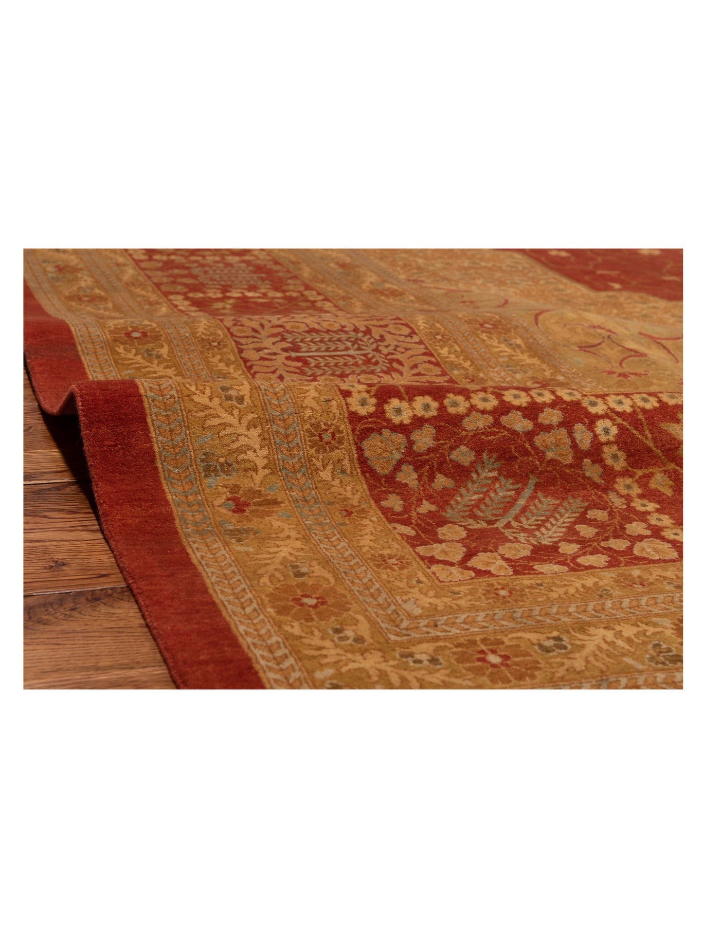 Haji Jalili 111370 Rust Gold 12.1x15.1 Hand Knotted Rug