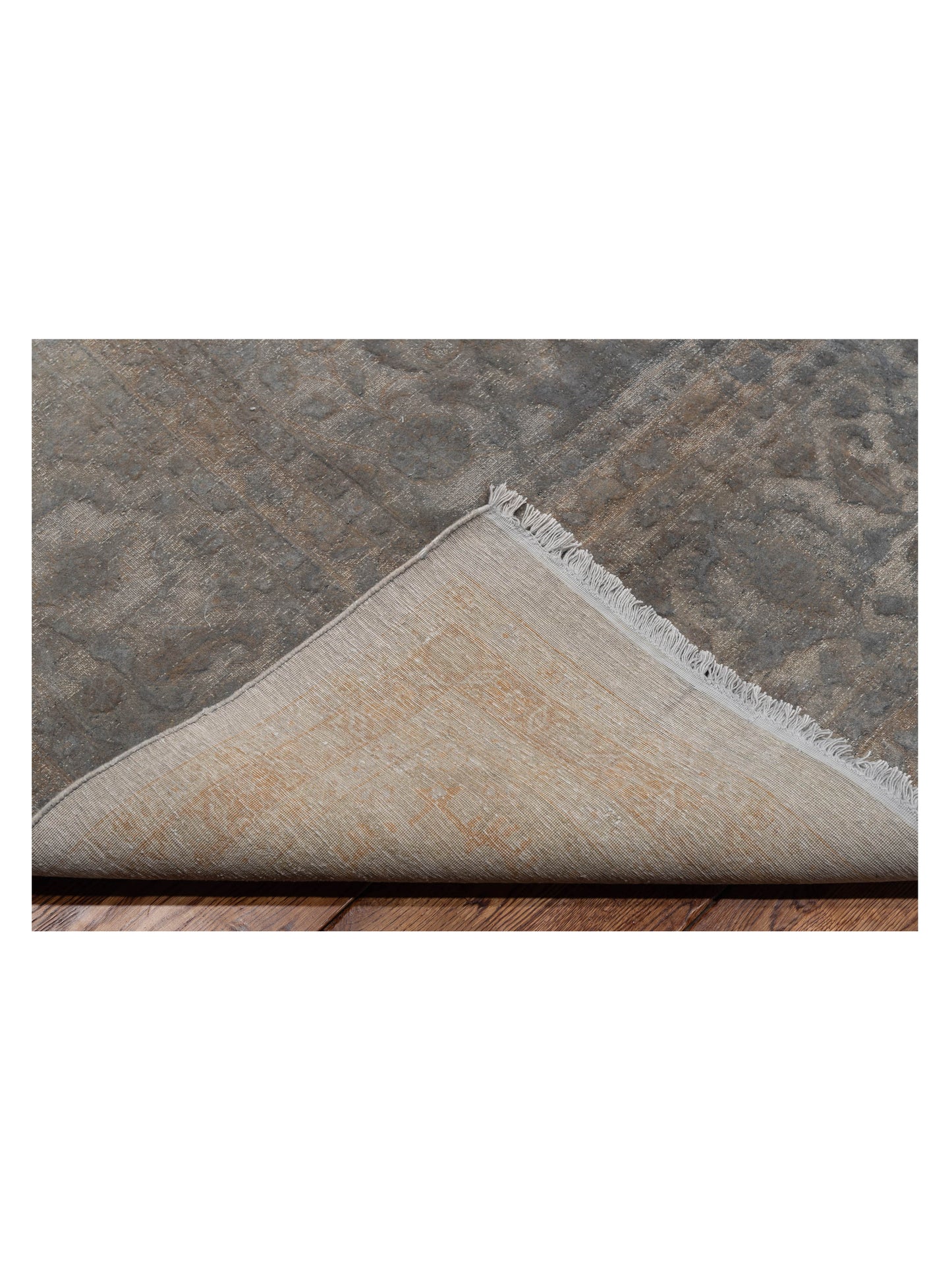 Vintage 111374 Gray 10.2x14 Hand Knotted Rug