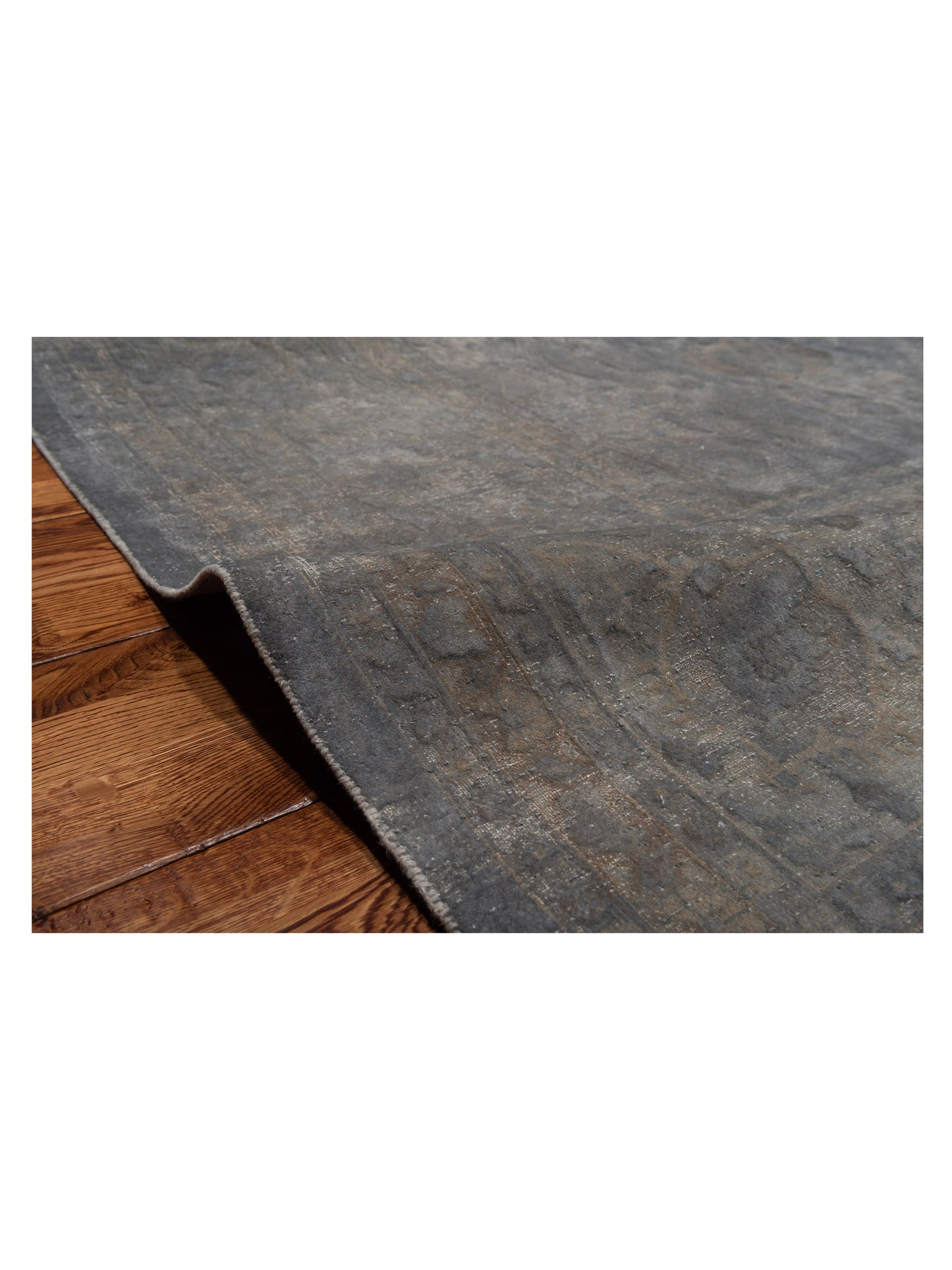 Vintage 111374 Gray 10.2x14 Hand Knotted Rug