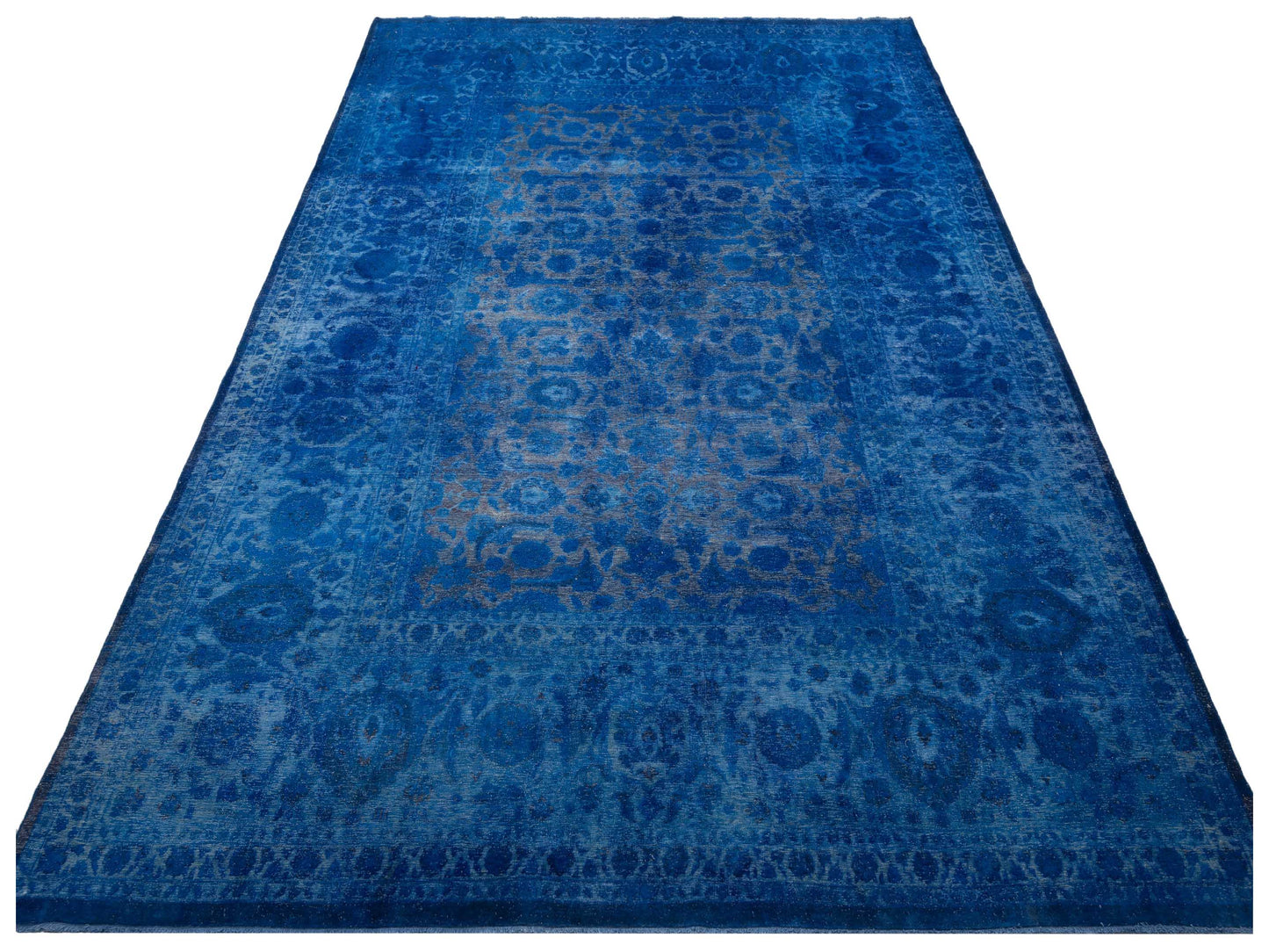 Vintage 111379 Dark Blue 10x13.8 Hand Knotted Rug