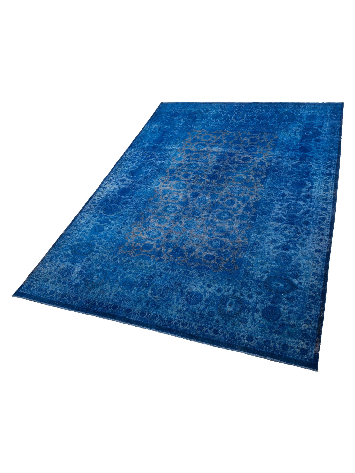 Vintage 111379 Dark Blue 10x13.8 Hand Knotted Rug