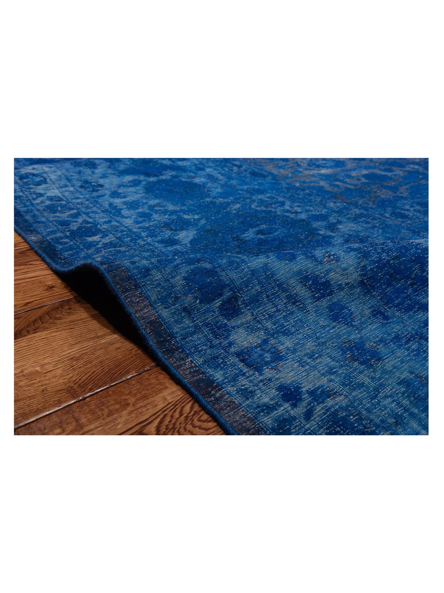 Vintage 111379 Dark Blue 10x13.8 Hand Knotted Rug