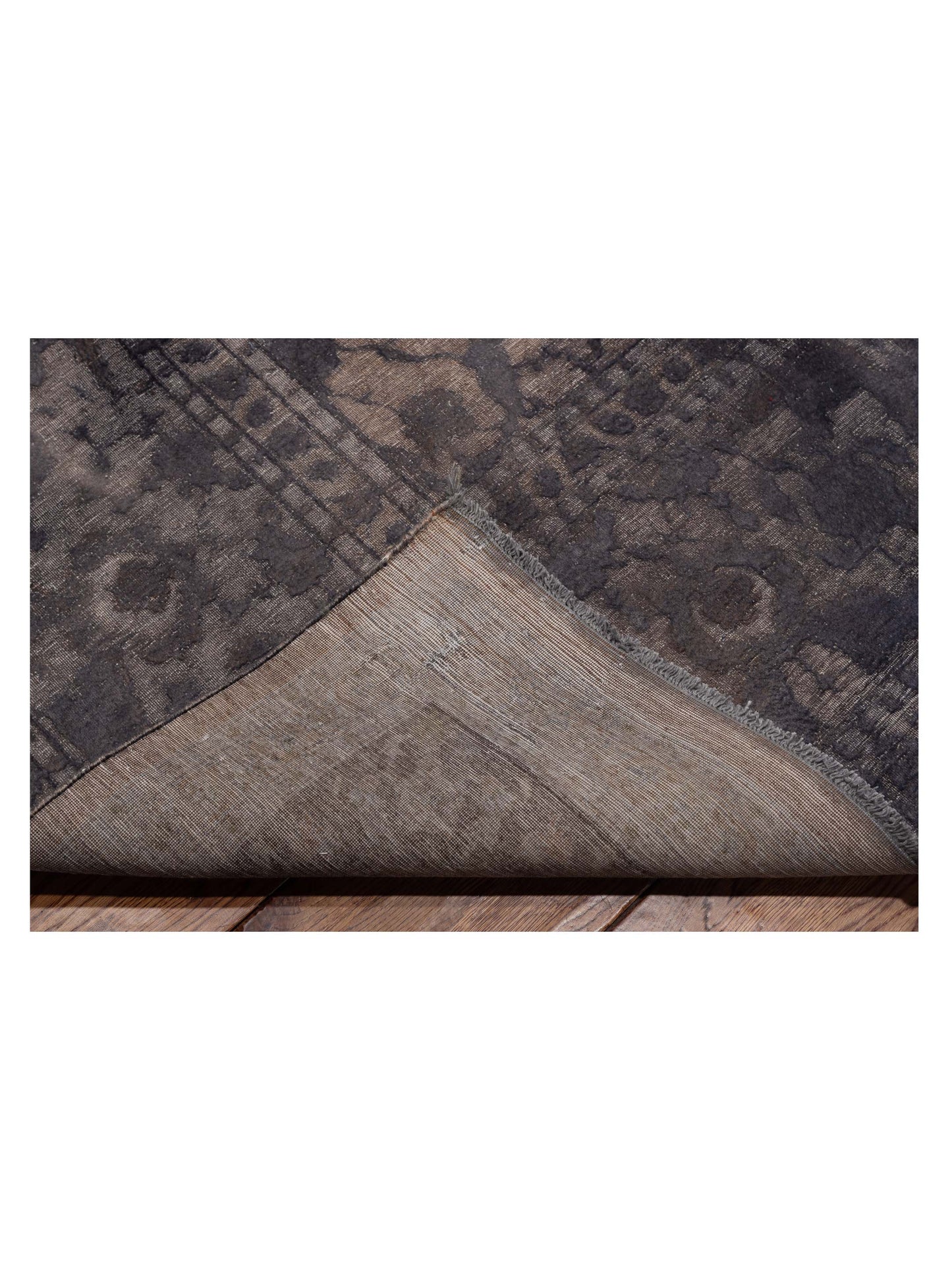 Vintage 111383 Dark Gray 10.1x13.5 Hand Knotted Rug