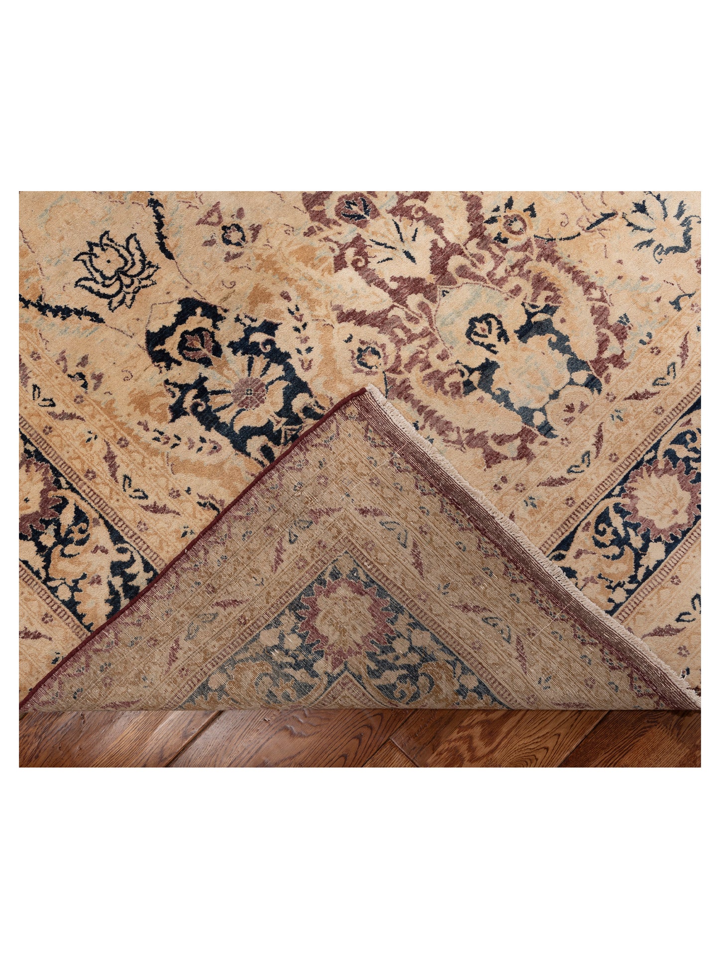 Haji Jalili 111388 Burgundy Navy 8.1x10.3 Hand Knotted Rug