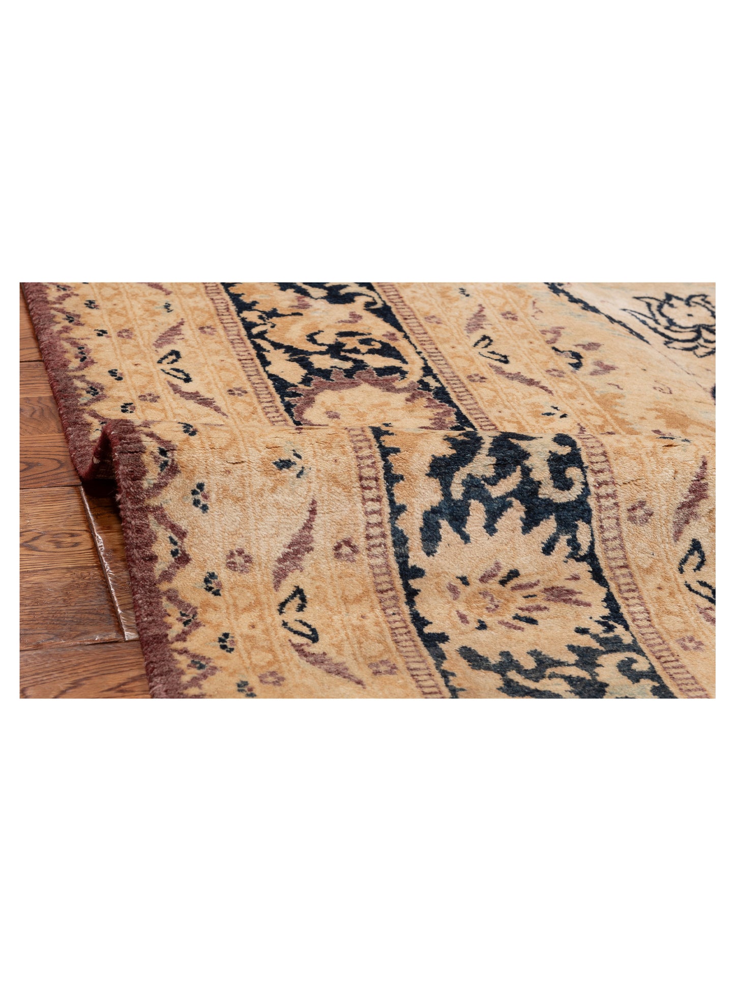 Haji Jalili 111388 Burgundy Navy 8.1x10.3 Hand Knotted Rug