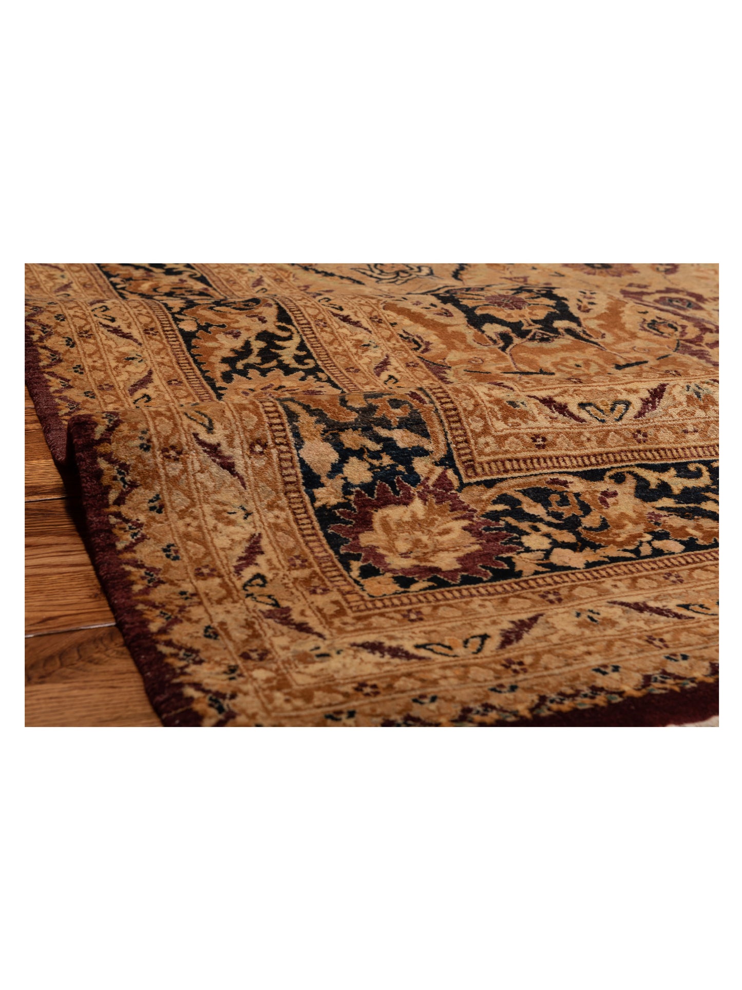 Haji Jalili 111388 Burgundy Navy 8.1x10.3 Hand Knotted Rug