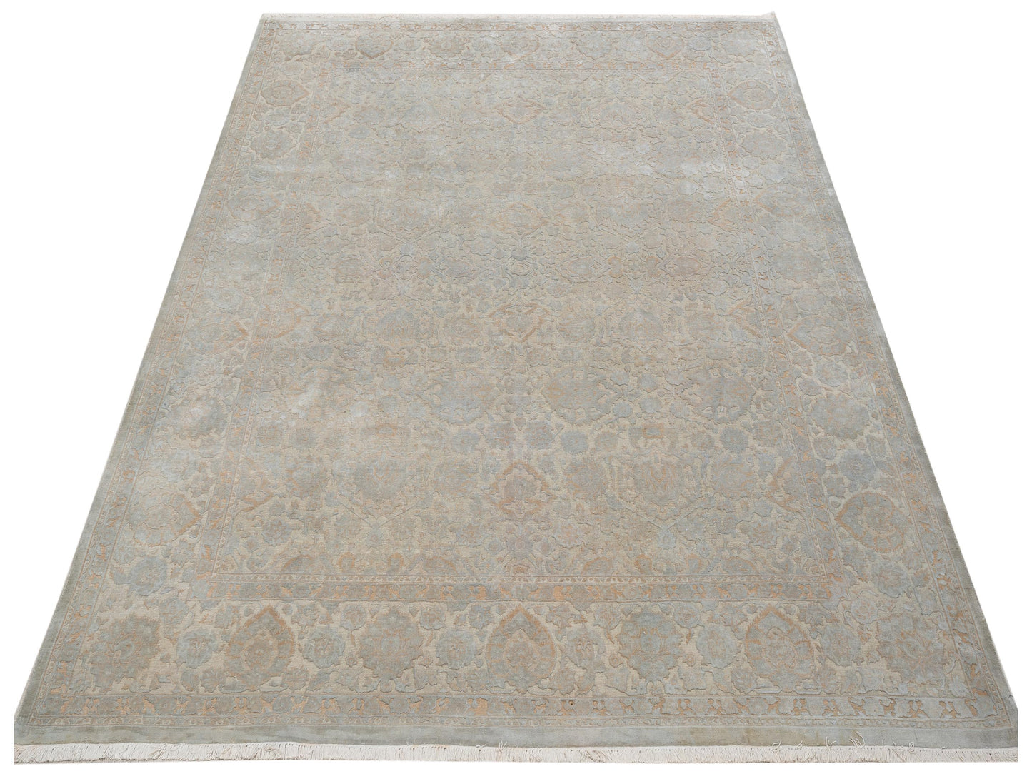 Haji Jalili 111389 Silver 8.1x10 Hand Knotted Rug