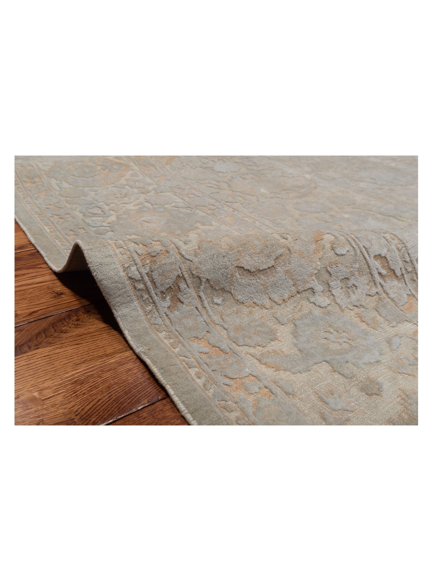 Haji Jalili 111389 Silver 8.1x10 Hand Knotted Rug