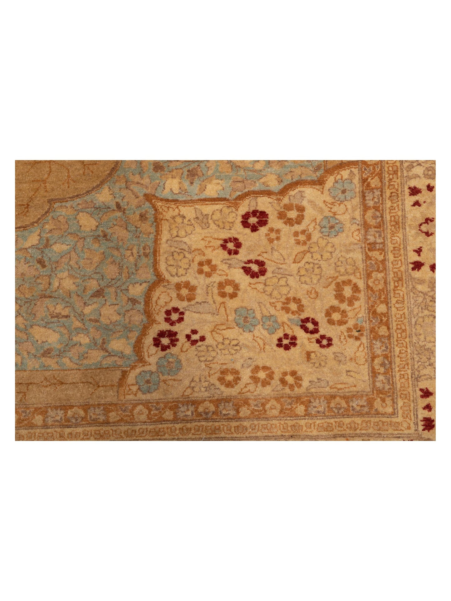 Haji Jalili 111405 Gold Blue 8.2x10.5 Hand Knotted Rug