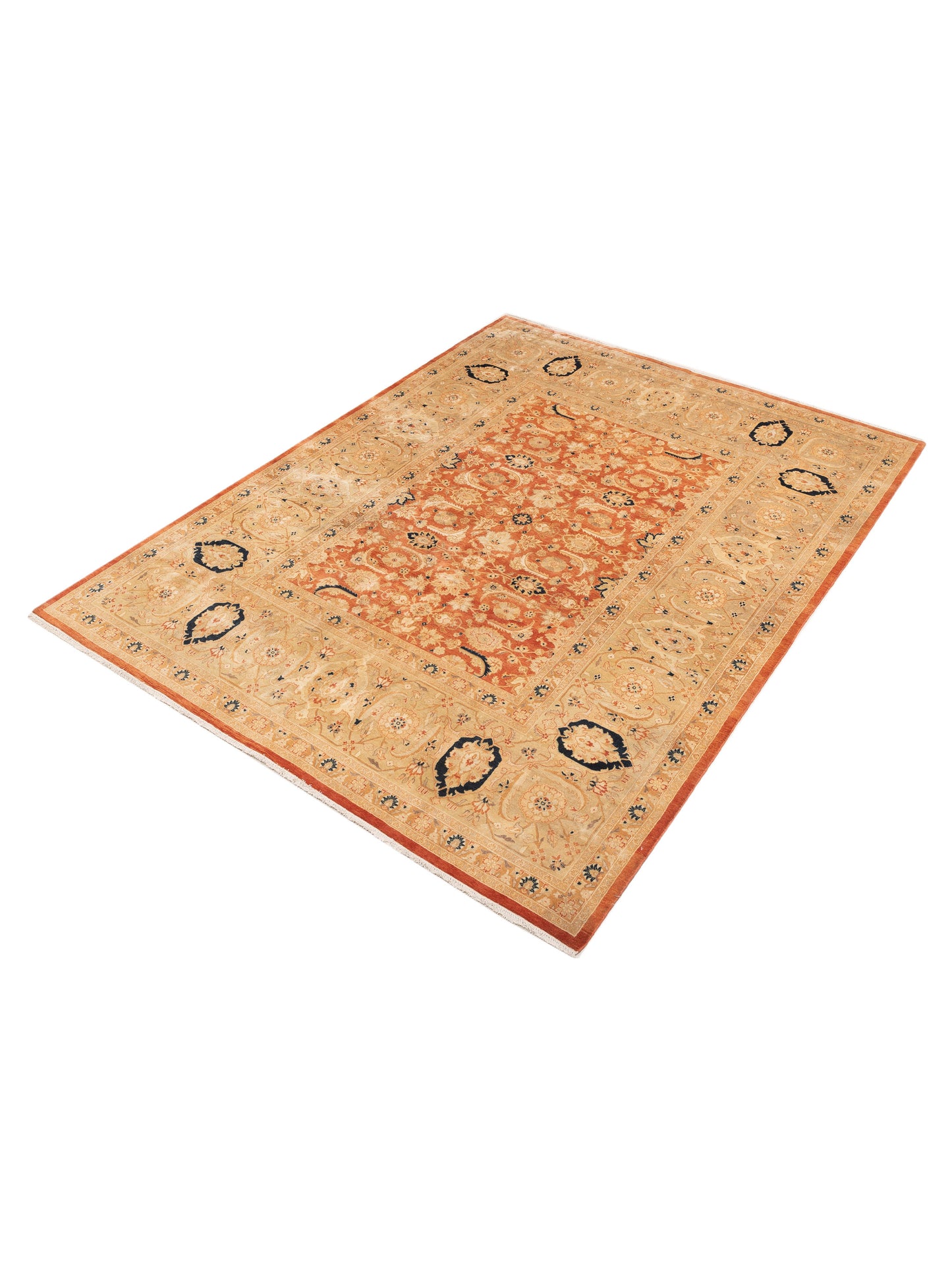 Haji Jalili 111409 Rust Gold 8.2x10.8 Hand Knotted Rug