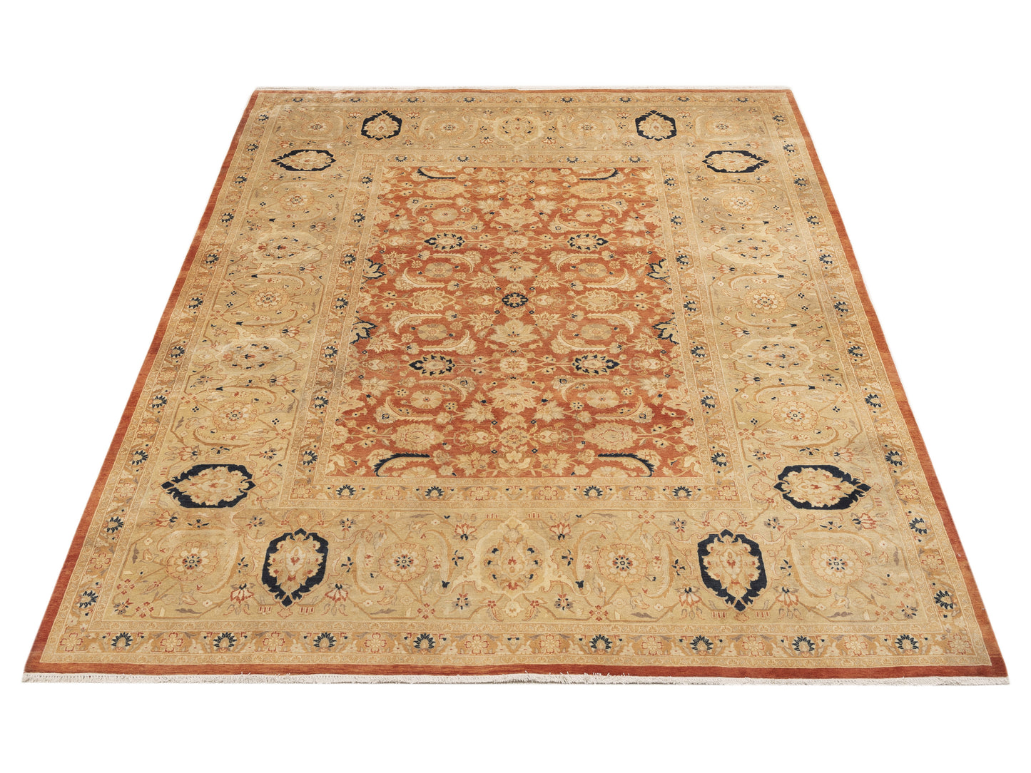 Haji Jalili 111409 Rust Gold 8.2x10.8 Hand Knotted Rug