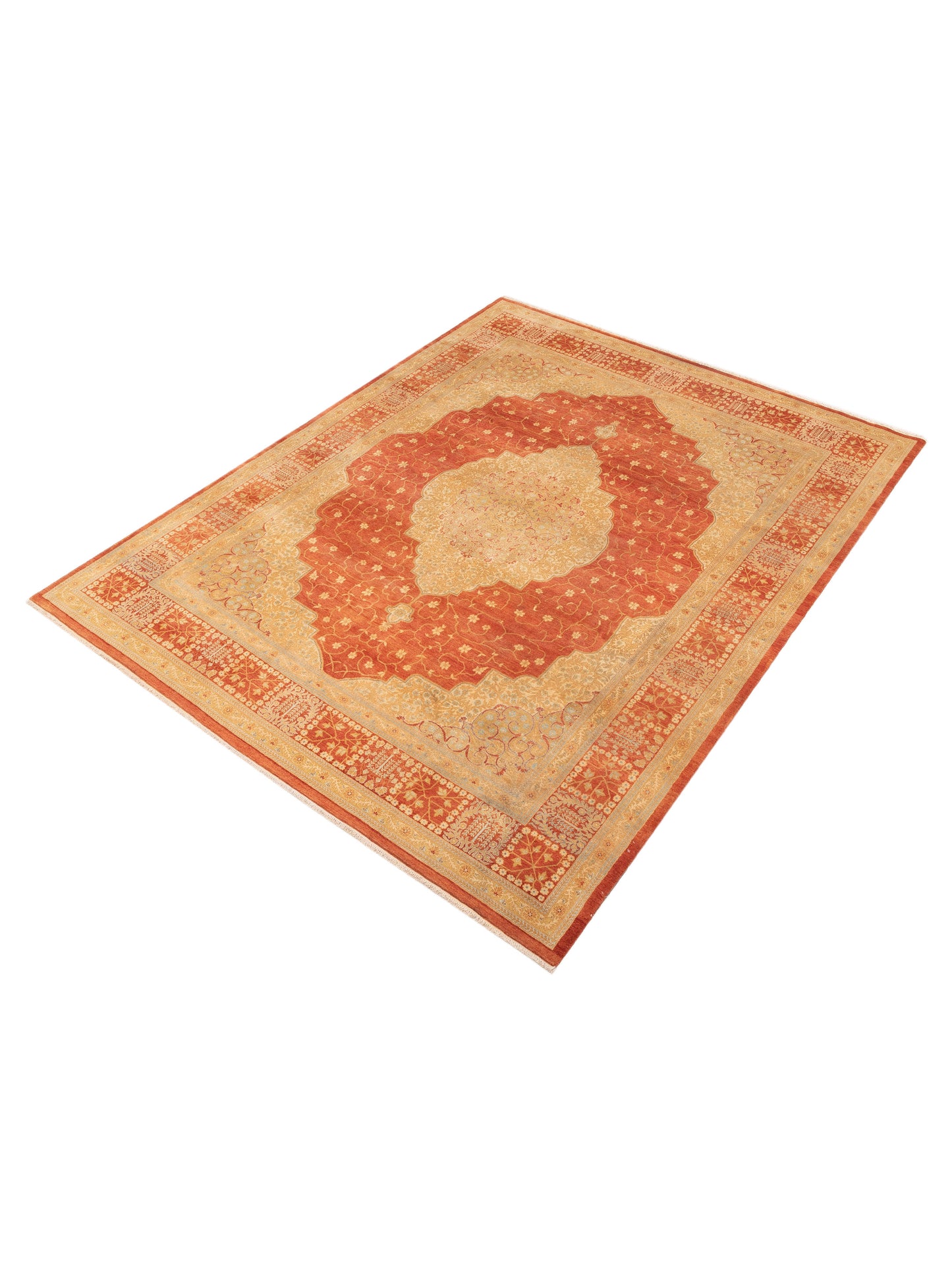 Haji Jalili 111410 Rust Rust 8.2x10.3 Hand Knotted Rug