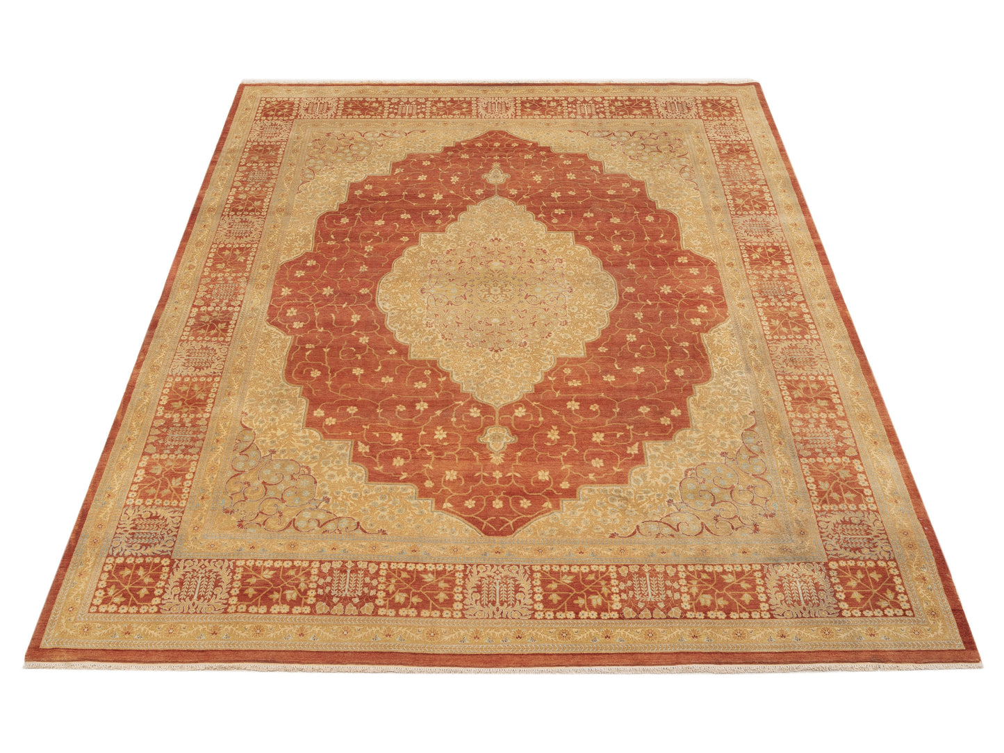 Haji Jalili 111410 Rust Rust 8.2x10.3 Hand Knotted Rug