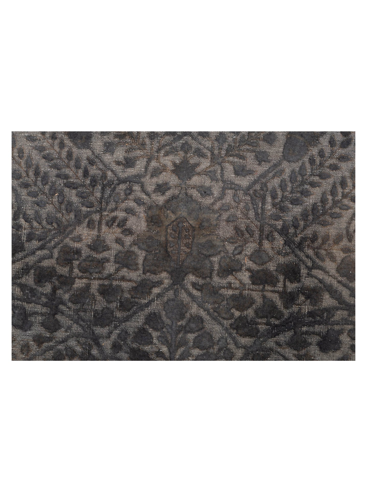 Vintage 111417 Dark Gray 9.1x12.2 Hand Knotted Rug