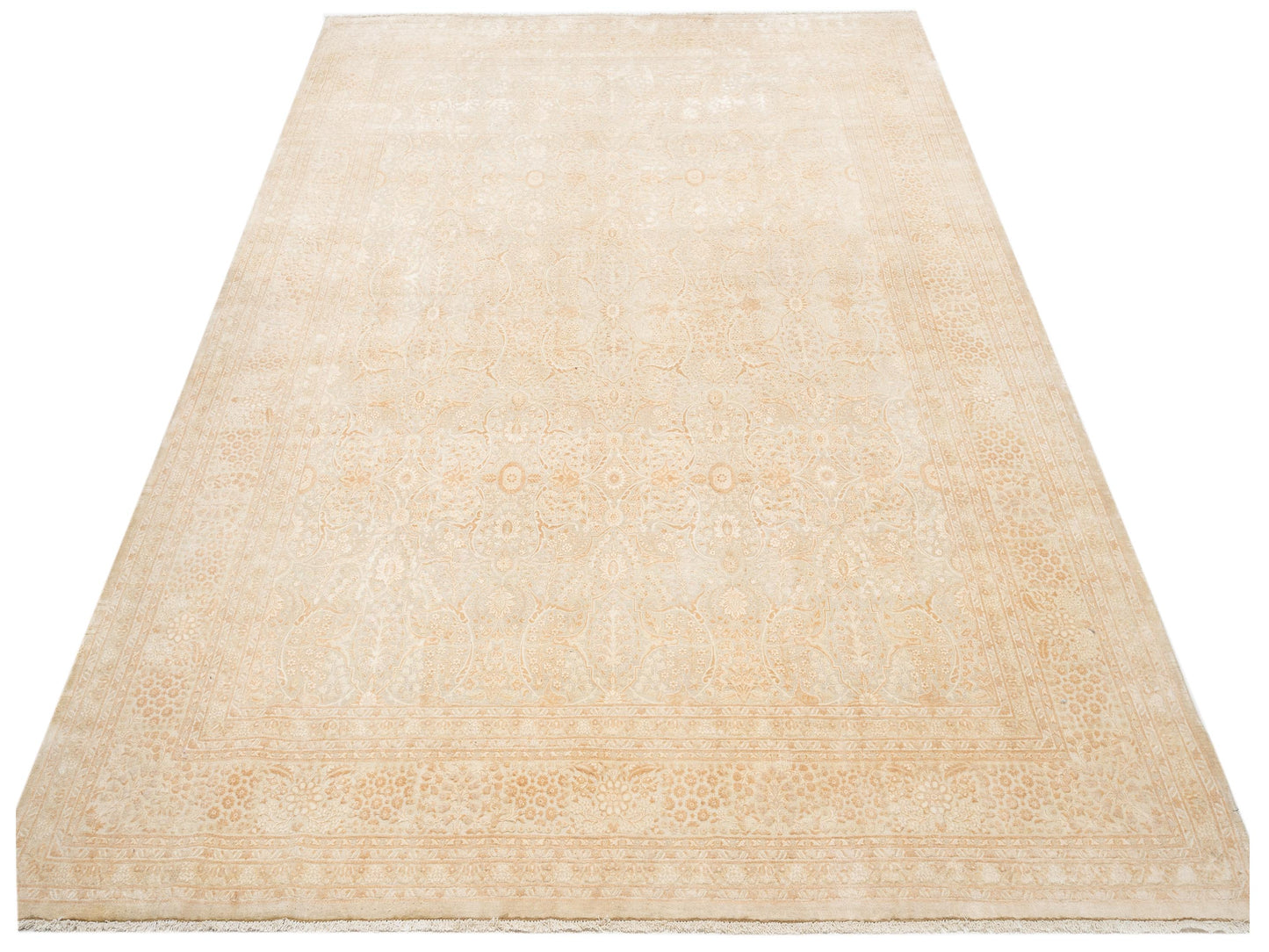 Vintage 111422 Silver 9.2x12.6 Hand Knotted Rug