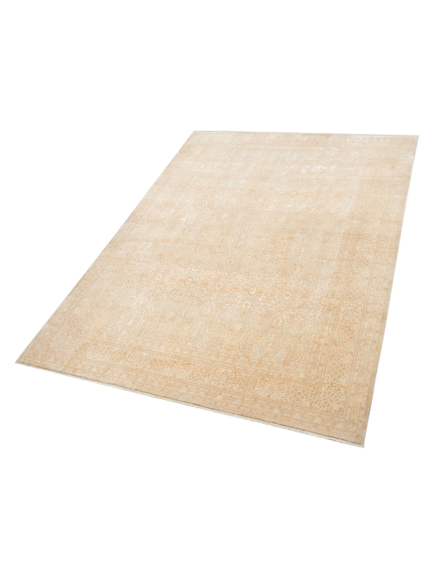 Vintage 111422 Silver 9.2x12.6 Hand Knotted Rug