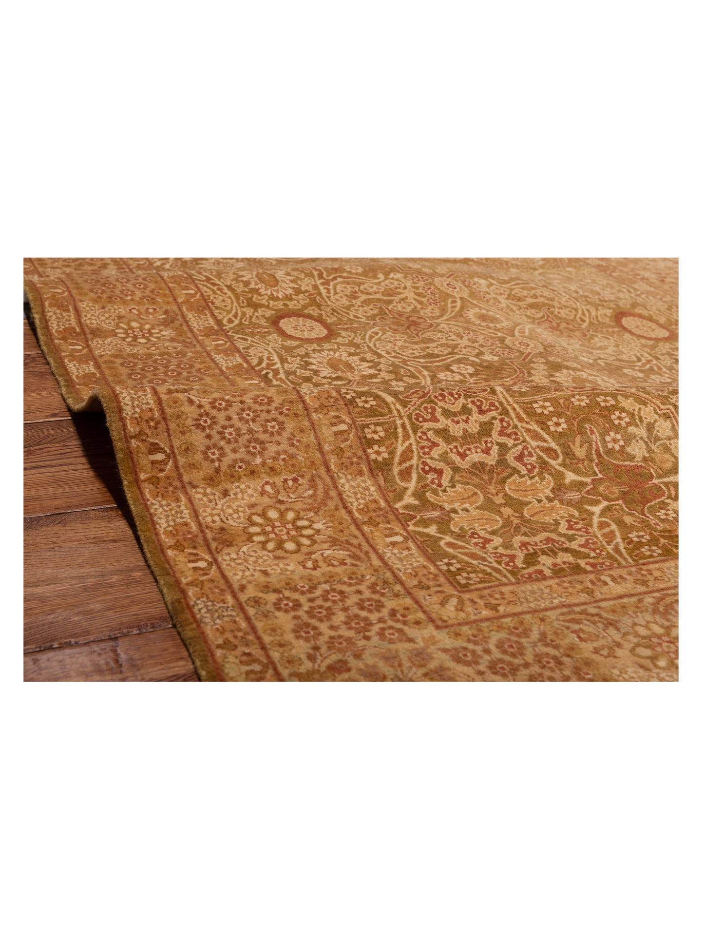 Haji Jalili 111451 Green Gold 4.2x6.3 Hand Knotted Rug