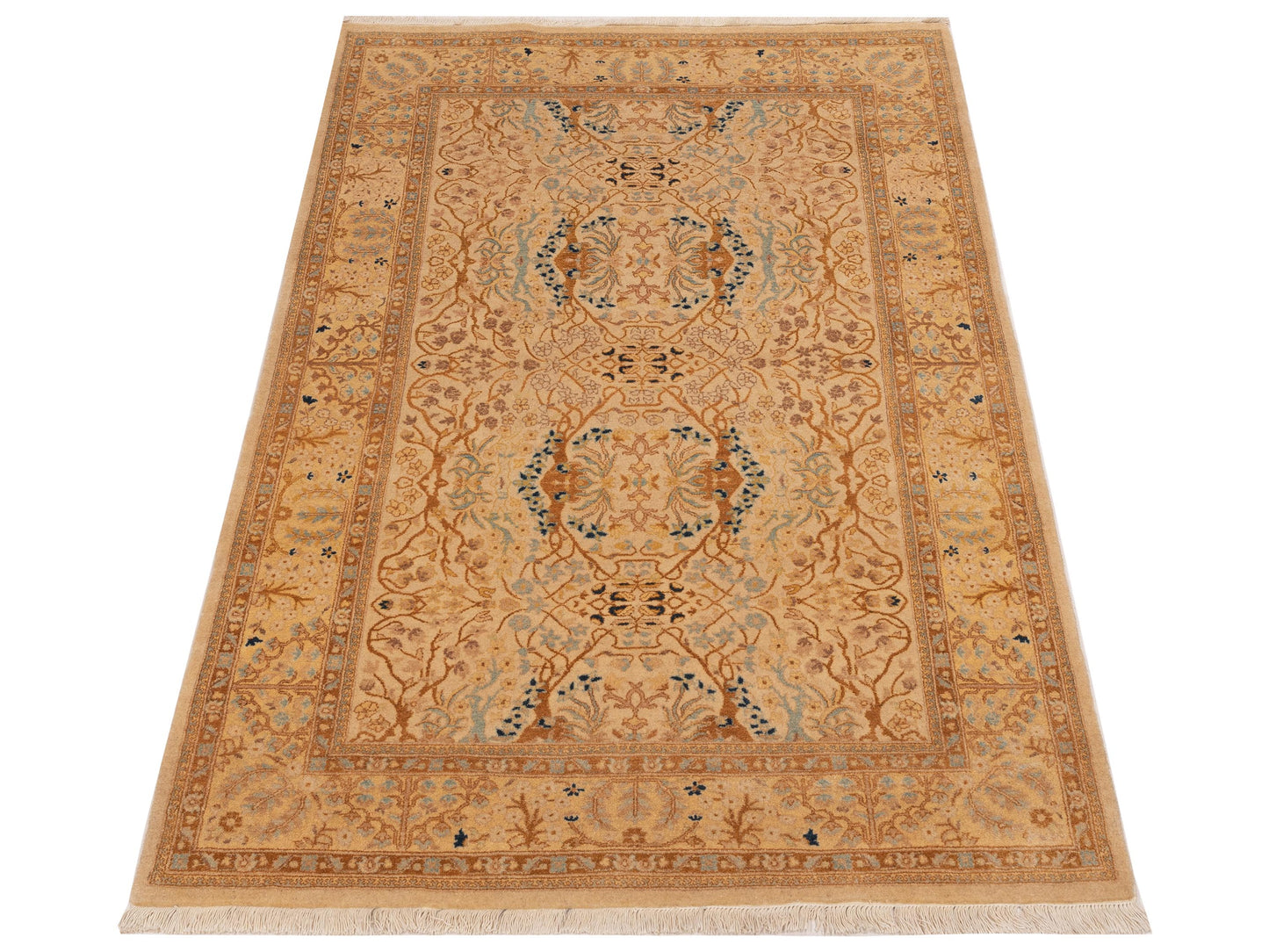 Haji Jalili 111454 Ivory Gold 4.1x6.3 Hand Knotted Rug