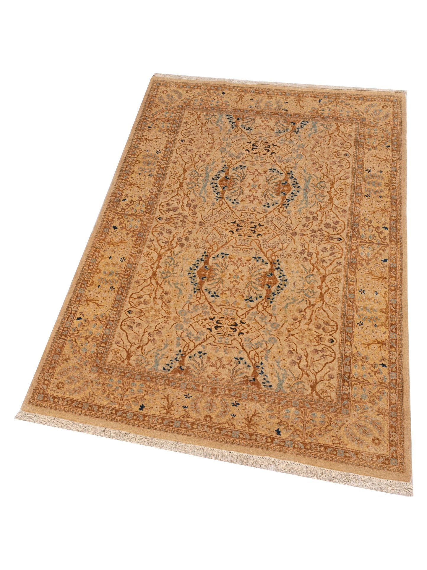 Haji Jalili 111454 Ivory Gold 4.1x6.3 Hand Knotted Rug