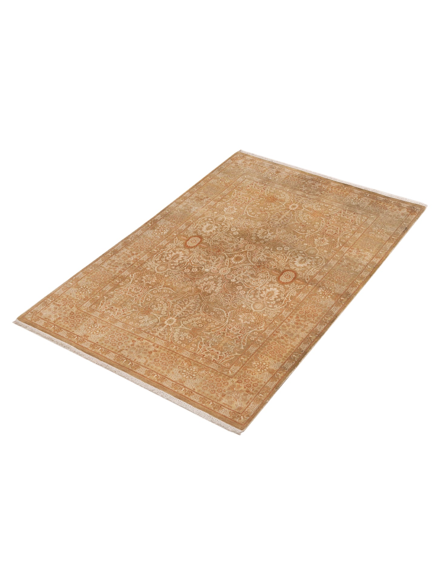 Haji Jalili 111456 Green Gold 4.2x6.4 Hand Knotted Rug